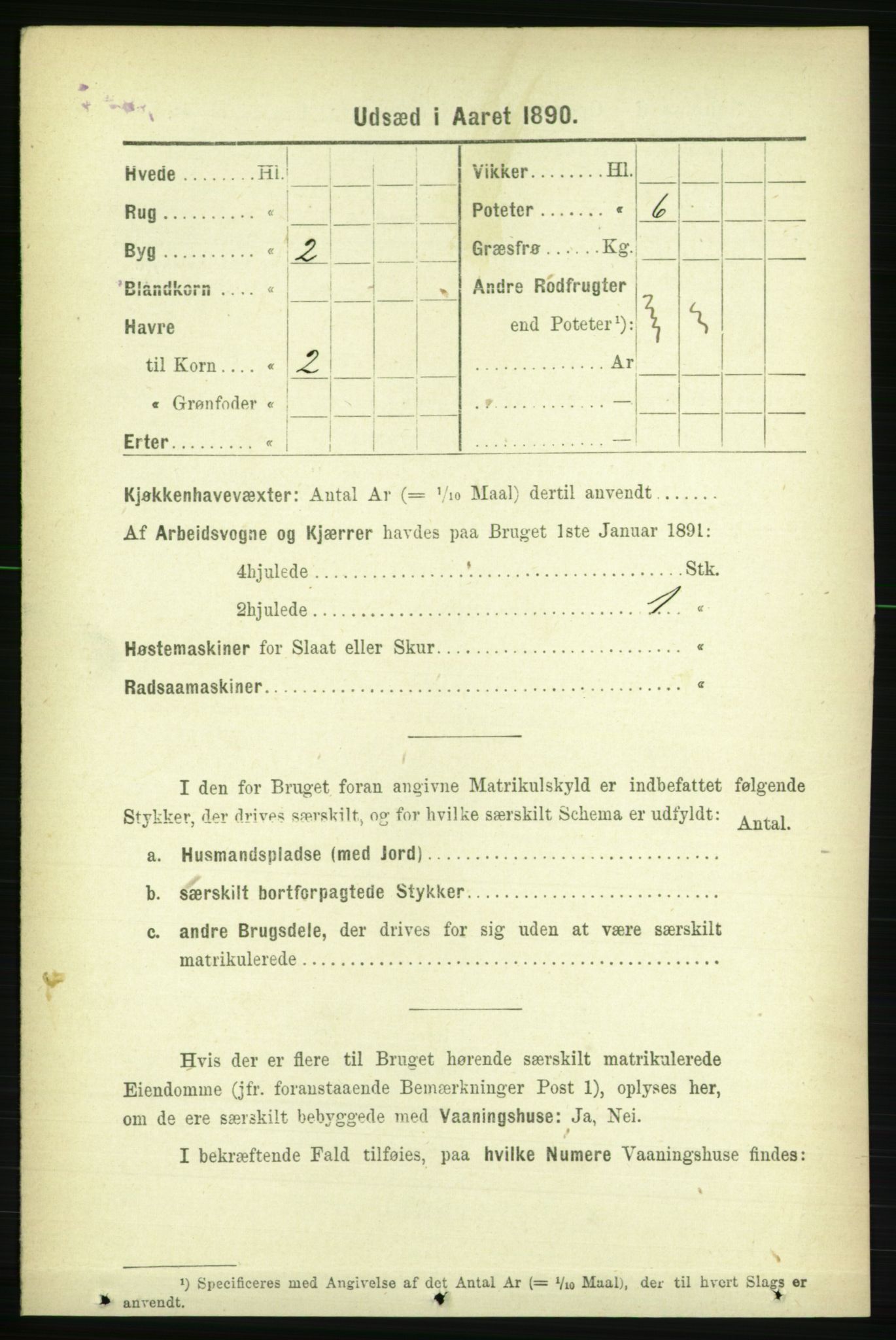 RA, 1891 census for 1727 Beitstad, 1891, p. 7006