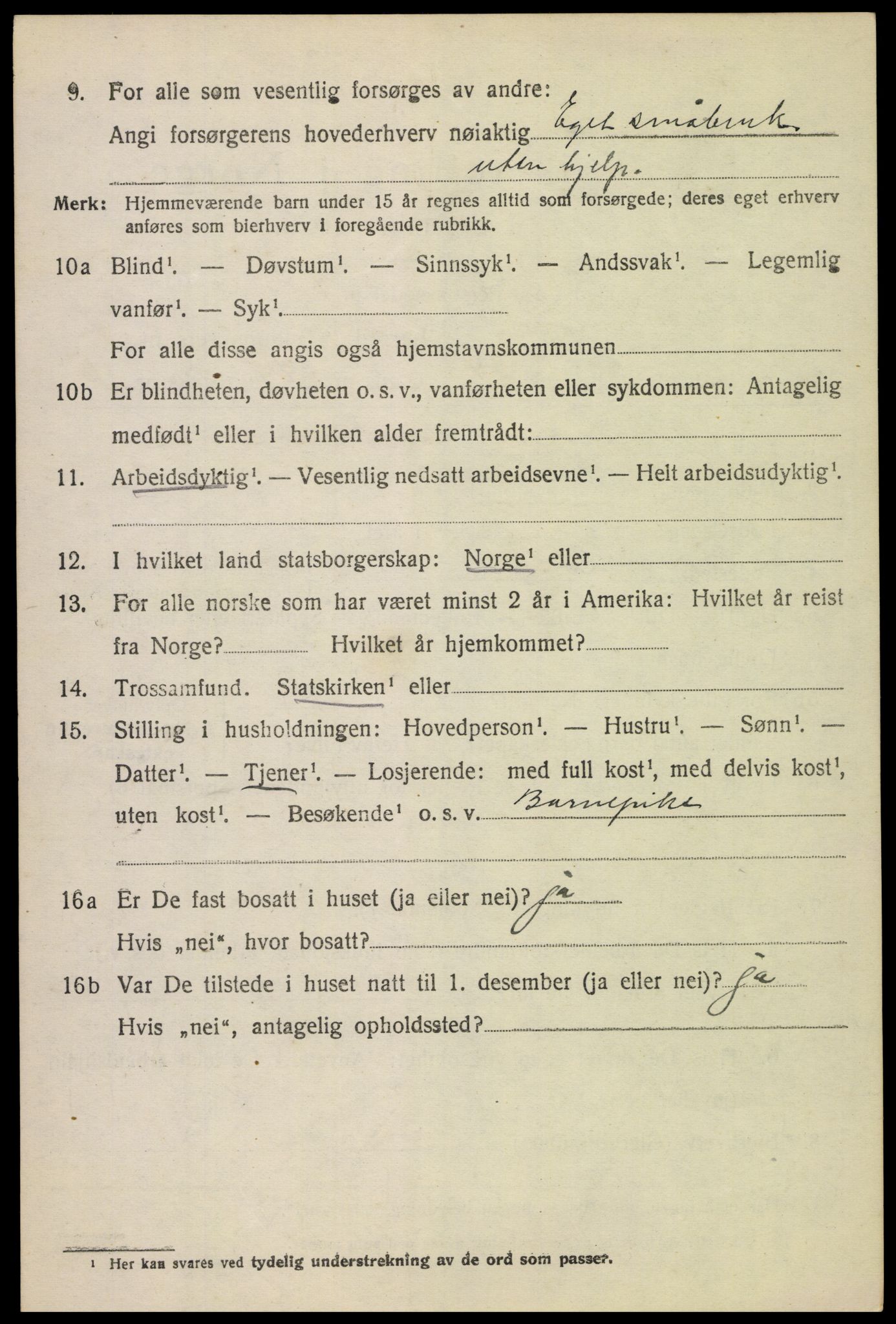 SAH, 1920 census for Løten, 1920, p. 14224