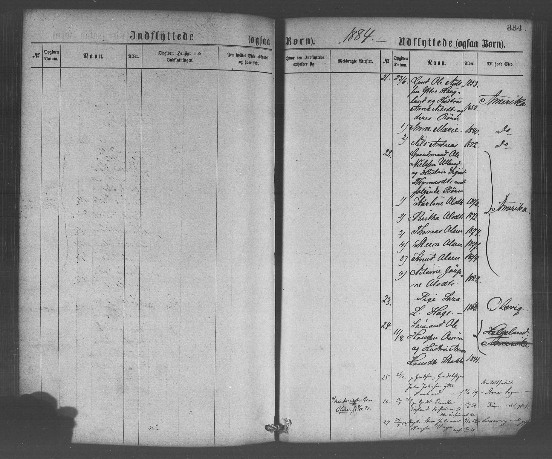 Os sokneprestembete, SAB/A-99929: Parish register (official) no. A 18, 1874-1884, p. 334