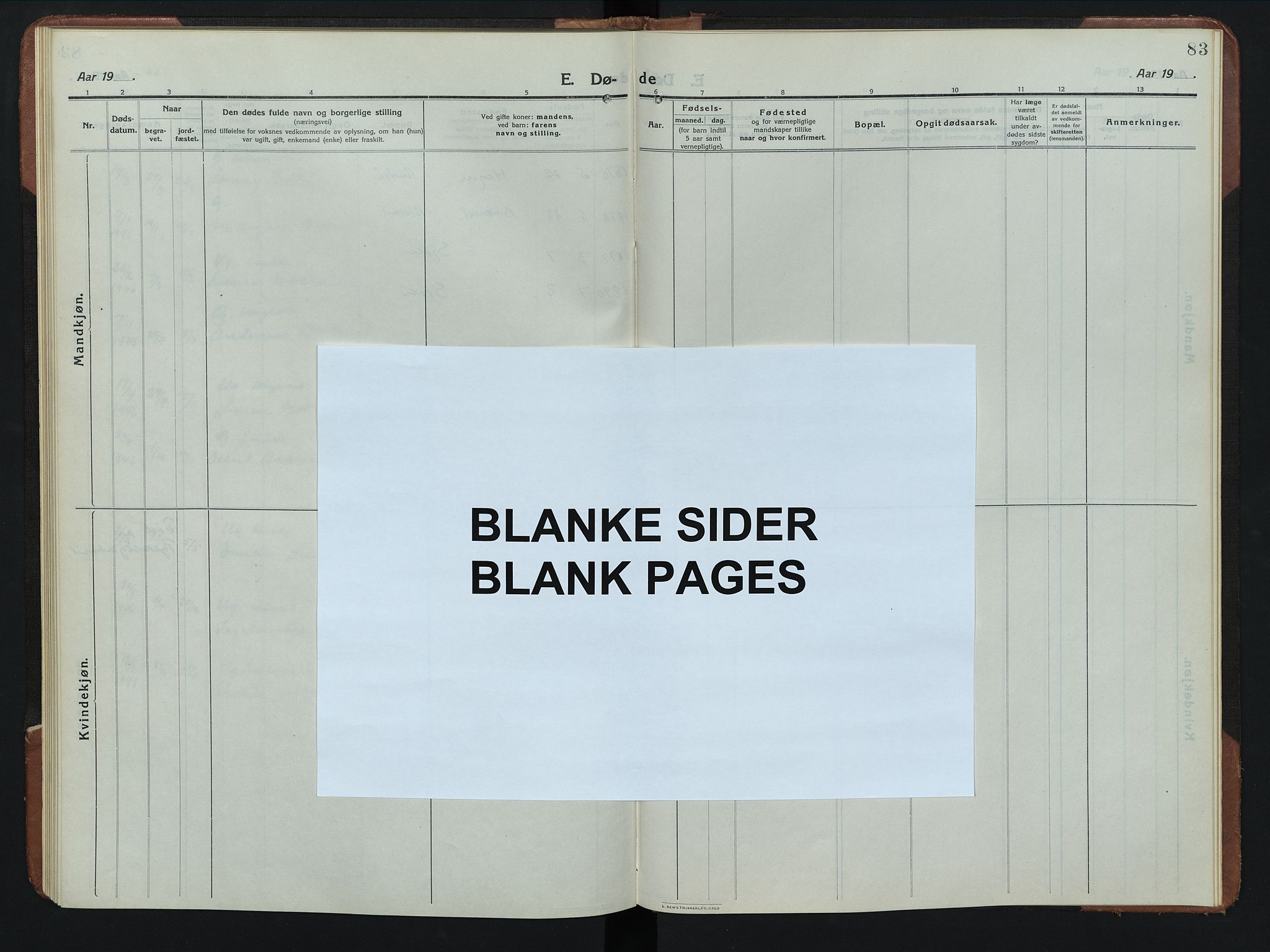 Rendalen prestekontor, AV/SAH-PREST-054/H/Ha/Hab/L0008: Parish register (copy) no. 8, 1914-1948, p. 83