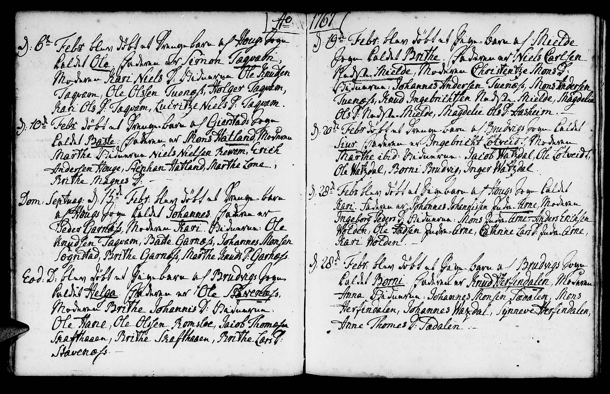 Haus sokneprestembete, AV/SAB-A-75601/H/Haa: Parish register (official) no. A 8, 1754-1769, p. 108