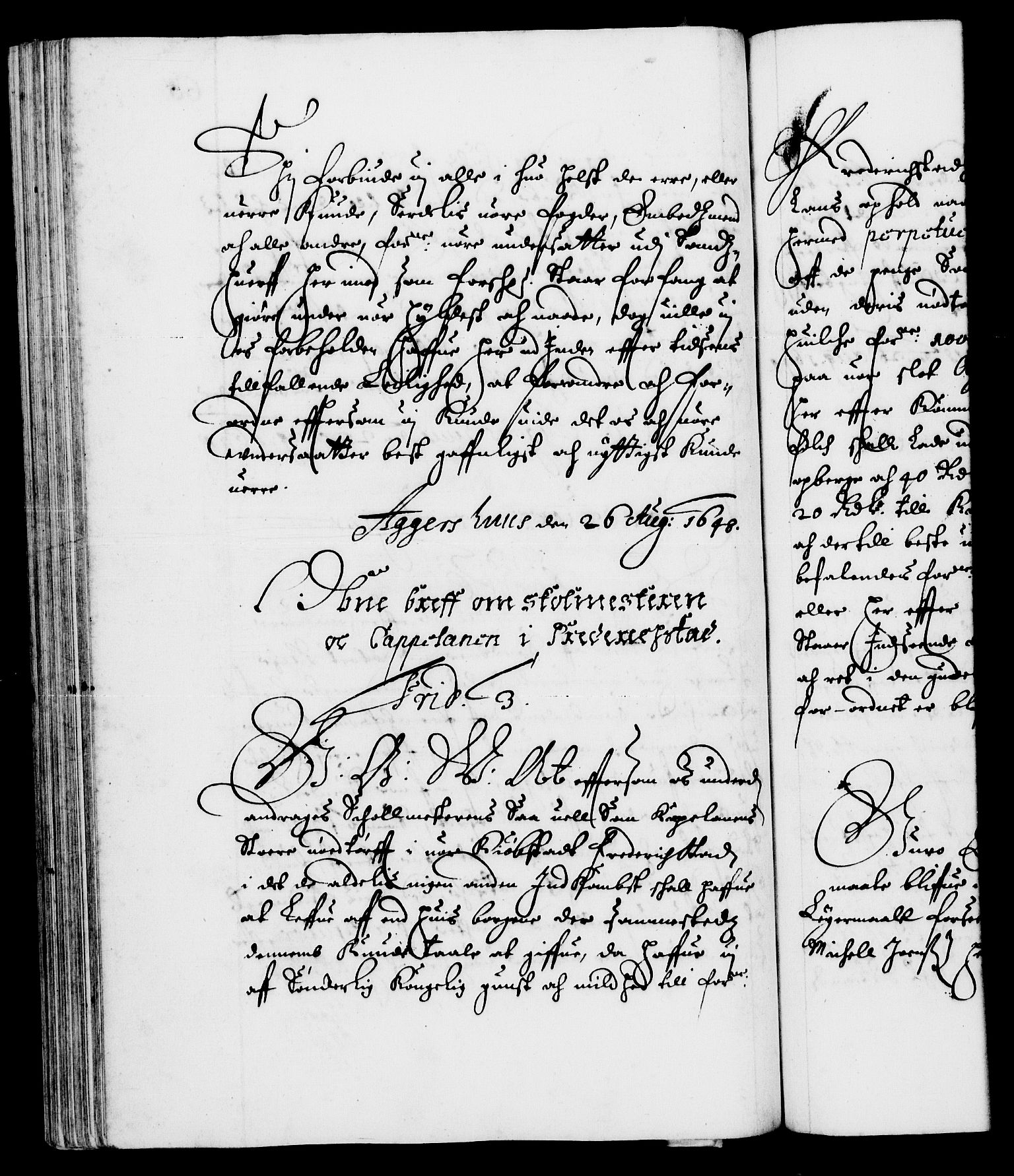 Danske Kanselli 1572-1799, RA/EA-3023/F/Fc/Fca/Fcaa/L0007: Norske registre (mikrofilm), 1648-1650, p. 60b