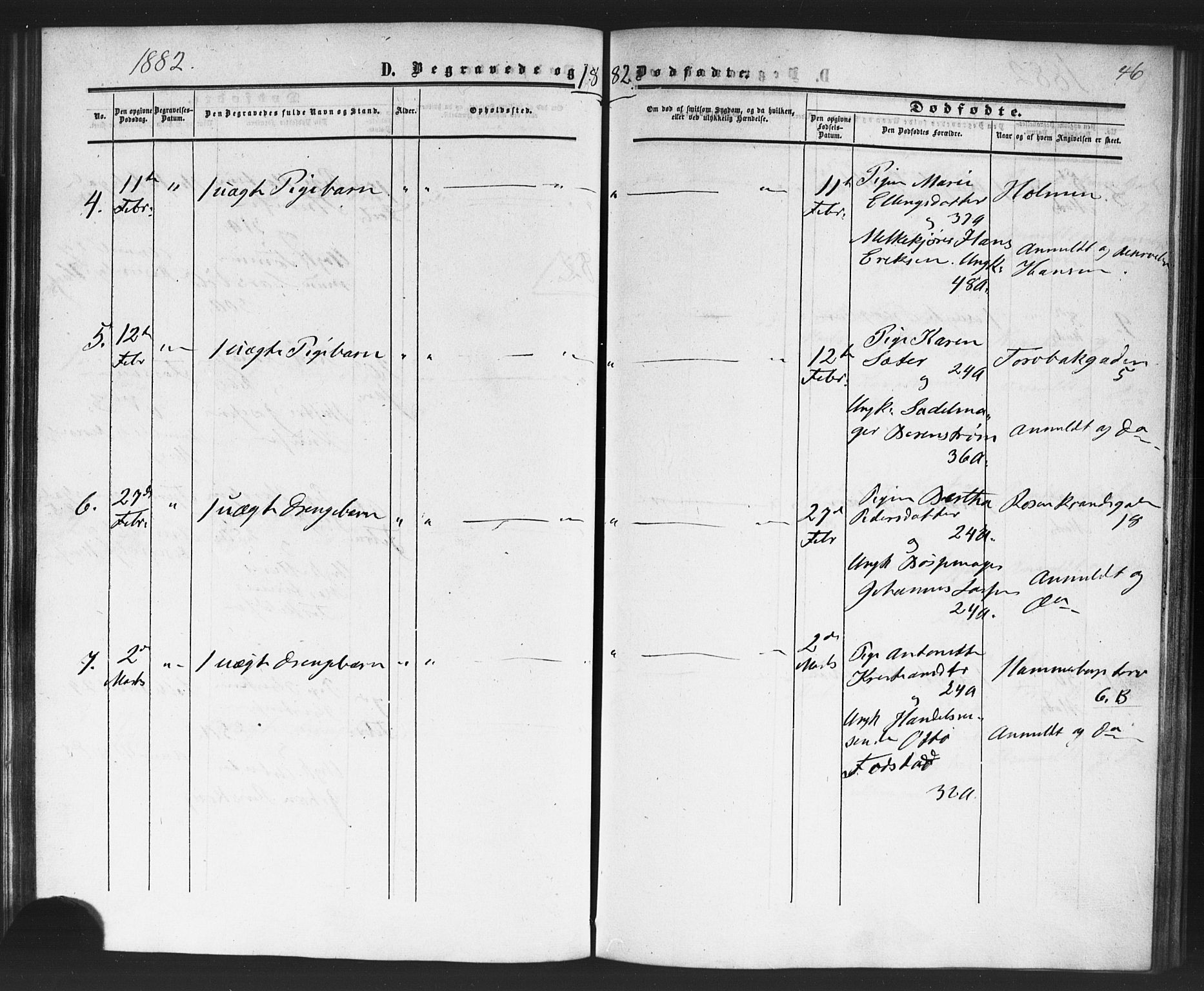 Rikshospitalet prestekontor Kirkebøker, AV/SAO-A-10309b/F/L0005: Parish register (official) no. 5, 1859-1887, p. 46