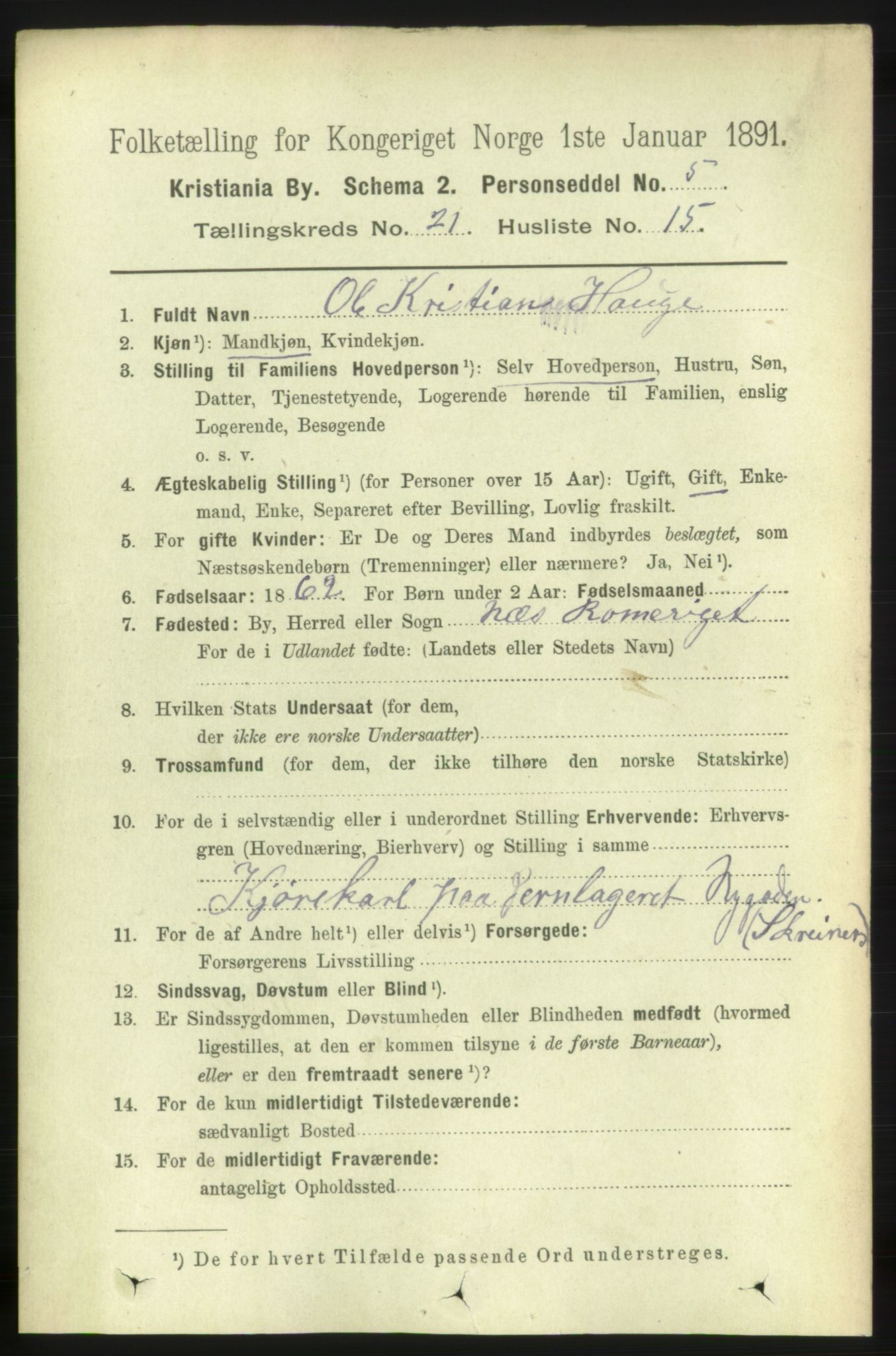 RA, 1891 census for 0301 Kristiania, 1891, p. 10749