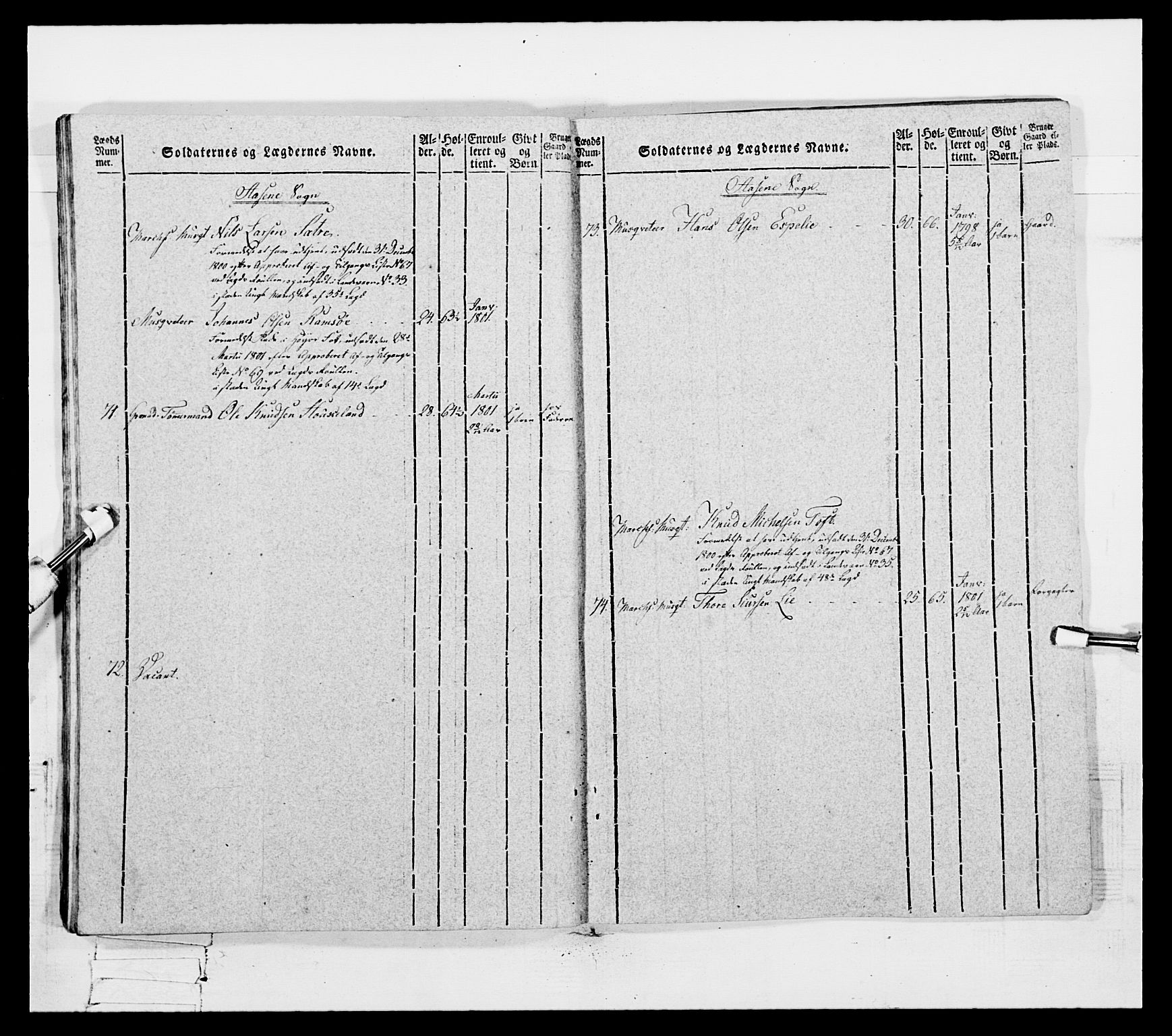 Generalitets- og kommissariatskollegiet, Det kongelige norske kommissariatskollegium, AV/RA-EA-5420/E/Eh/L0096: Bergenhusiske nasjonale infanteriregiment, 1791-1803, p. 365