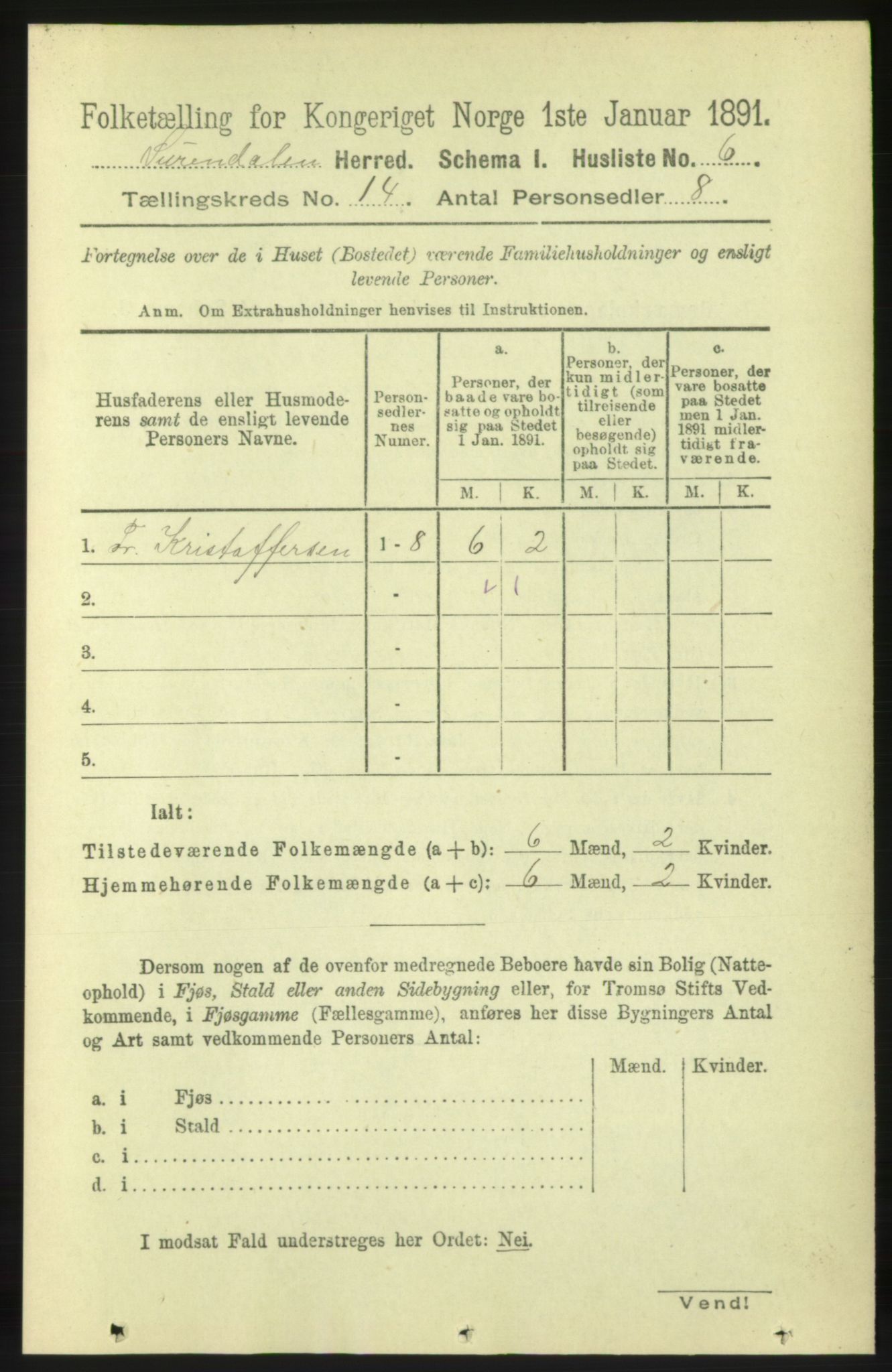 RA, 1891 census for 1566 Surnadal, 1891, p. 3487