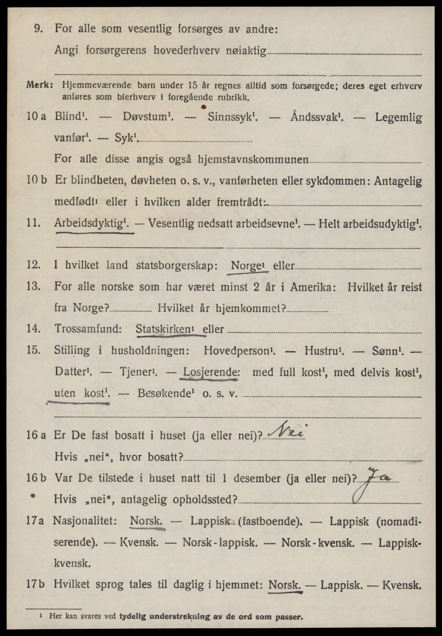 SAT, 1920 census for Nord-Frøya, 1920, p. 4650