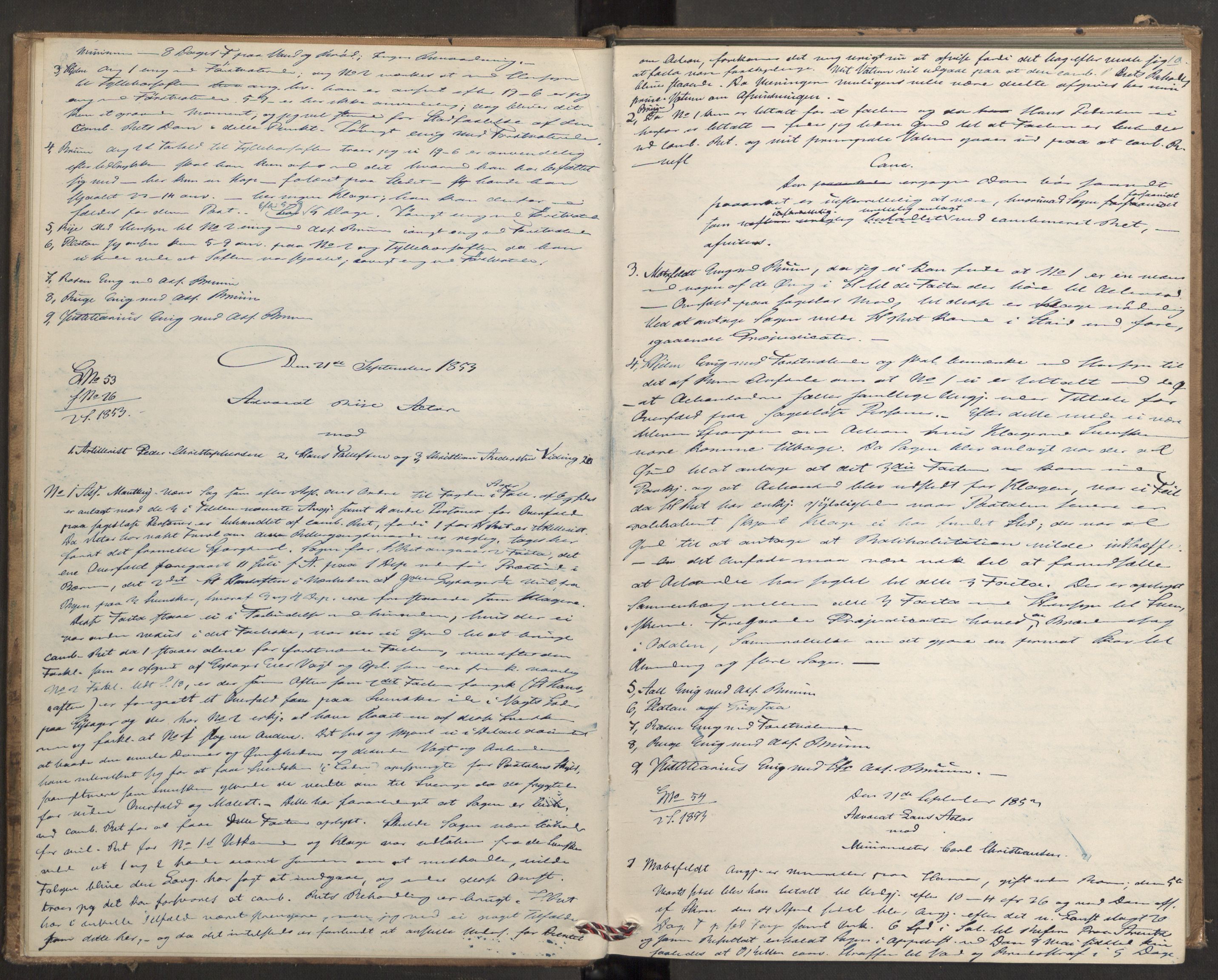 Høyesterett, AV/RA-S-1002/E/Eb/Ebb/L0046/0002: Voteringsprotokoller / Voteringsprotokoll, 1853-1854, p. 9b-10a