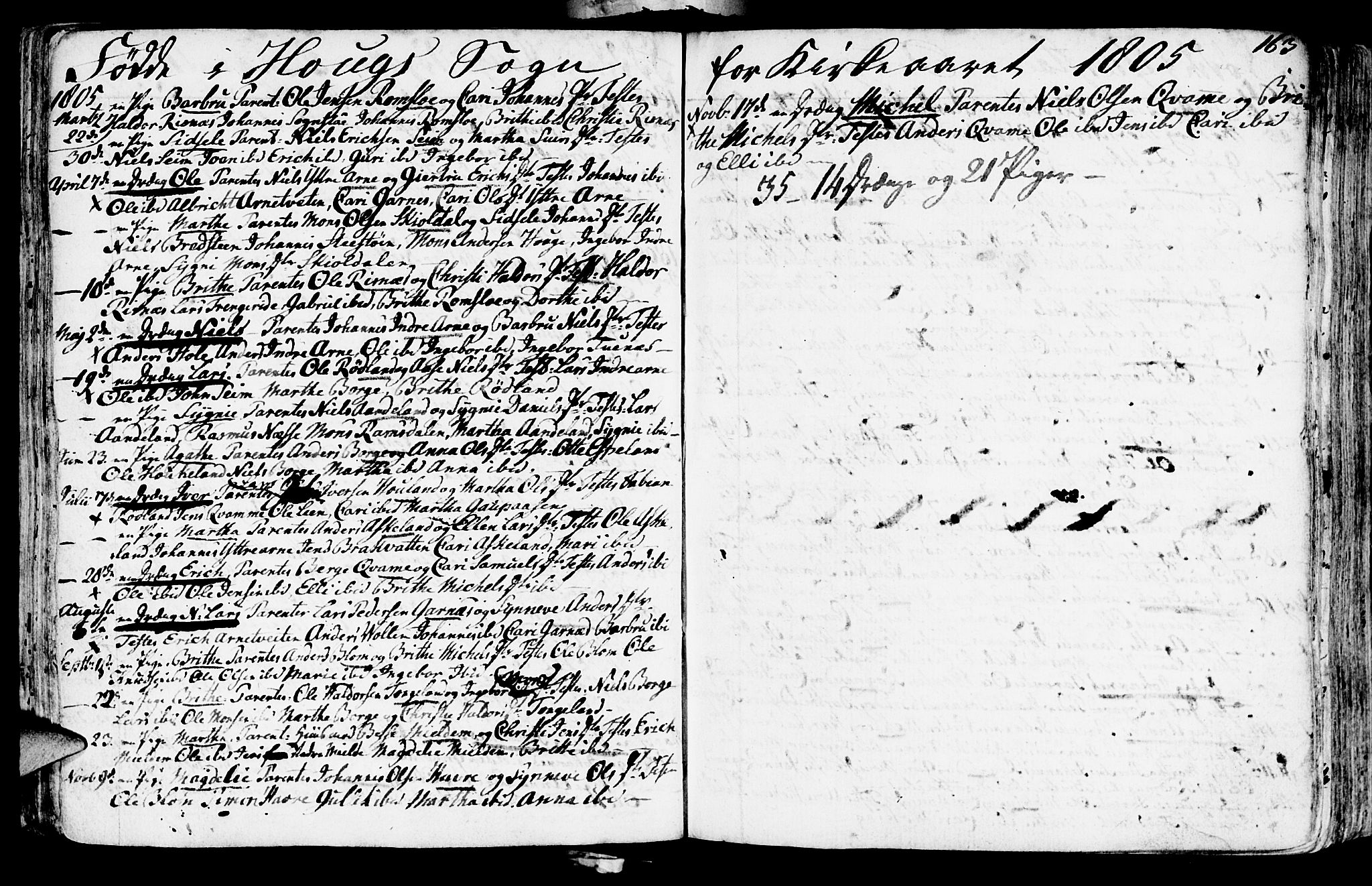 Haus sokneprestembete, AV/SAB-A-75601/H/Haa: Parish register (official) no. A 11, 1796-1816, p. 163