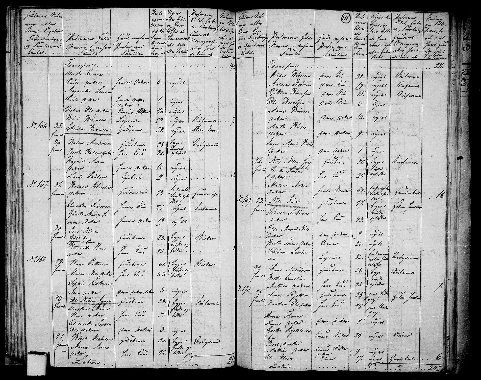 RA, 1801 census for 0103P Fredrikstad, 1801, p. 110b-111a