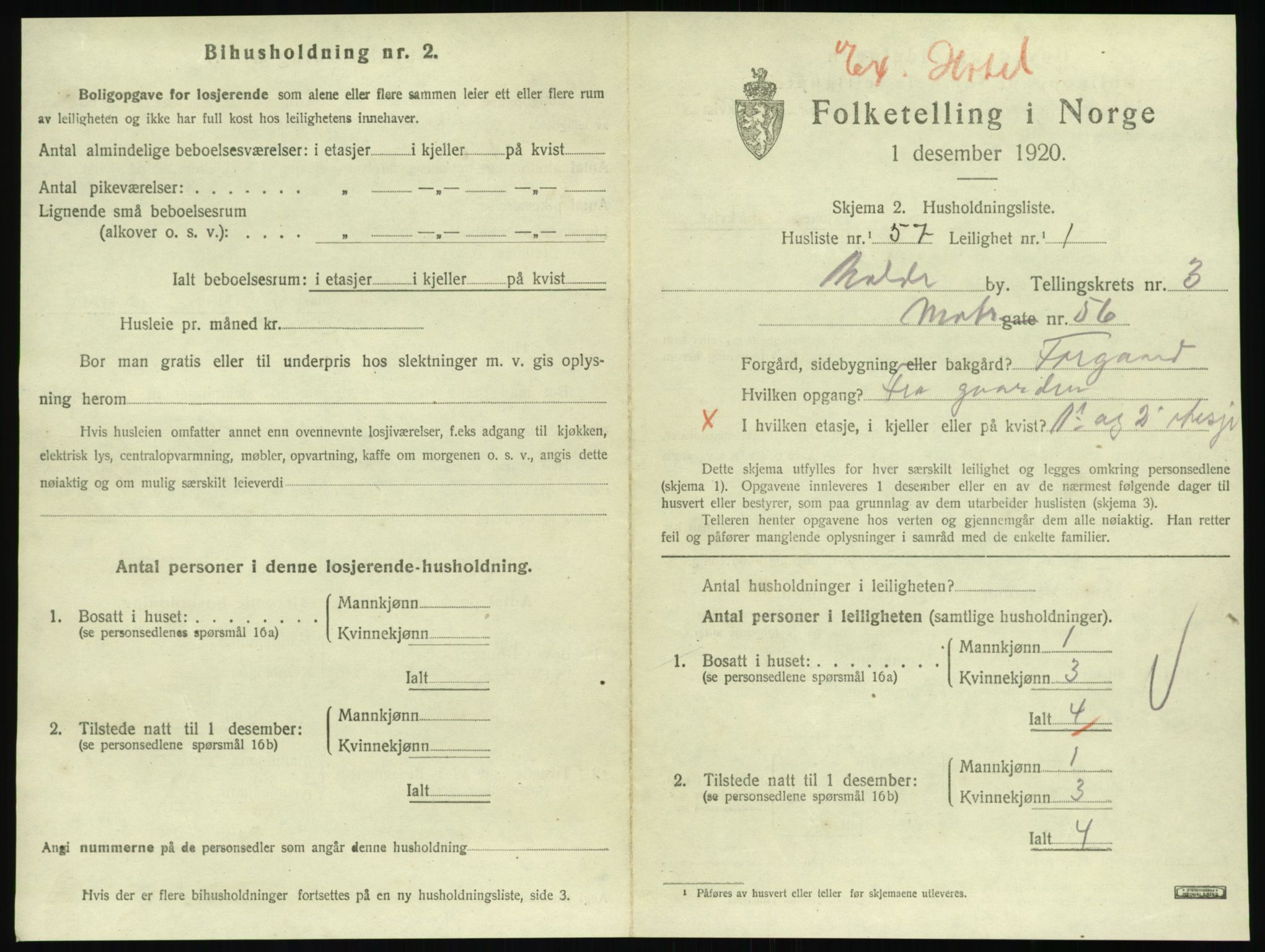 SAT, 1920 census for Molde, 1920, p. 1251