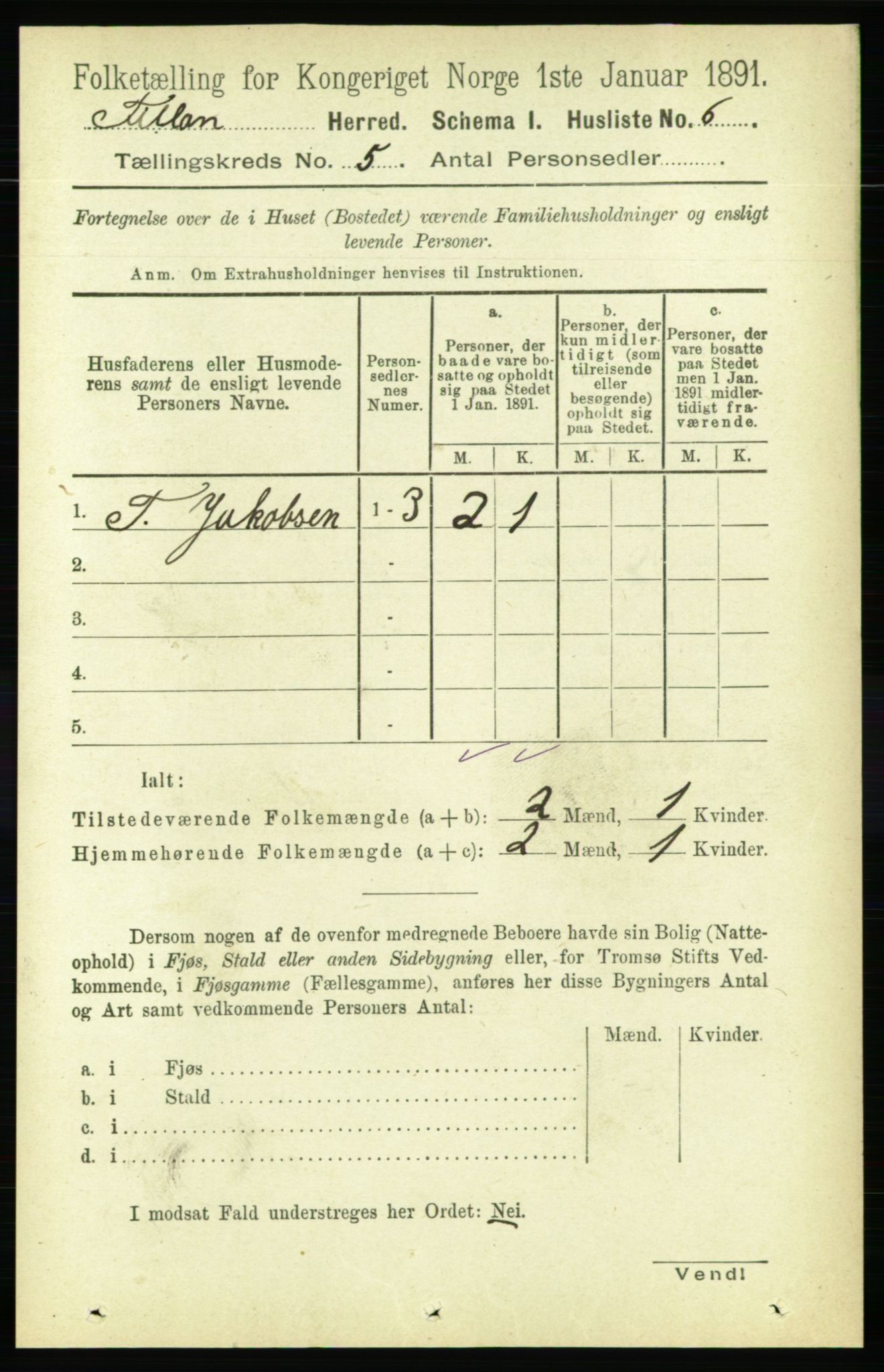 RA, 1891 census for 1616 Fillan, 1891, p. 961