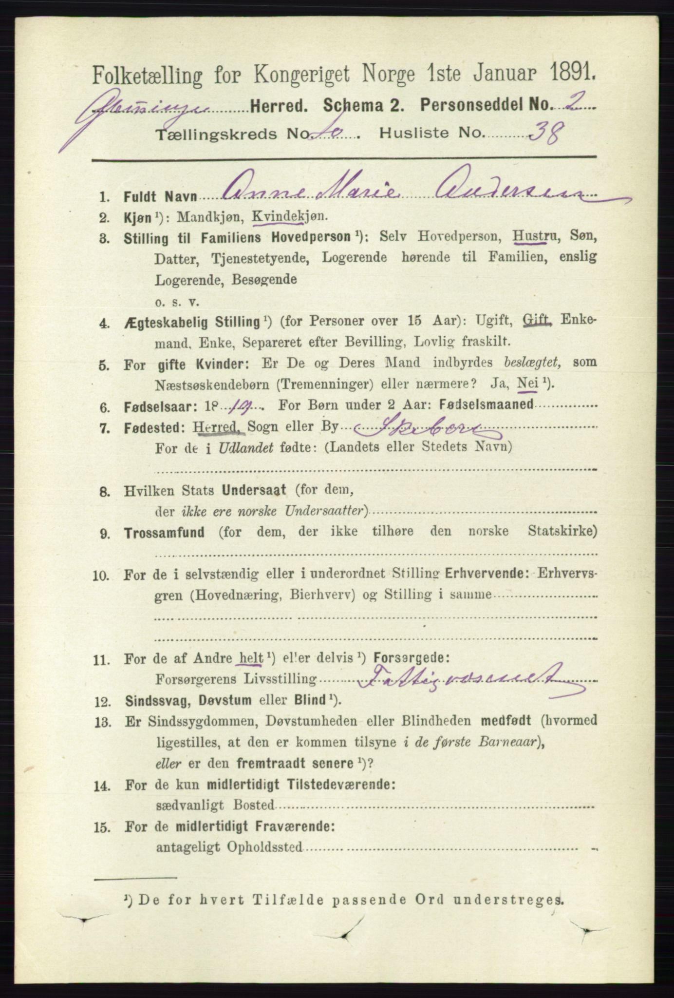 RA, 1891 census for 0132 Glemmen, 1891, p. 10266