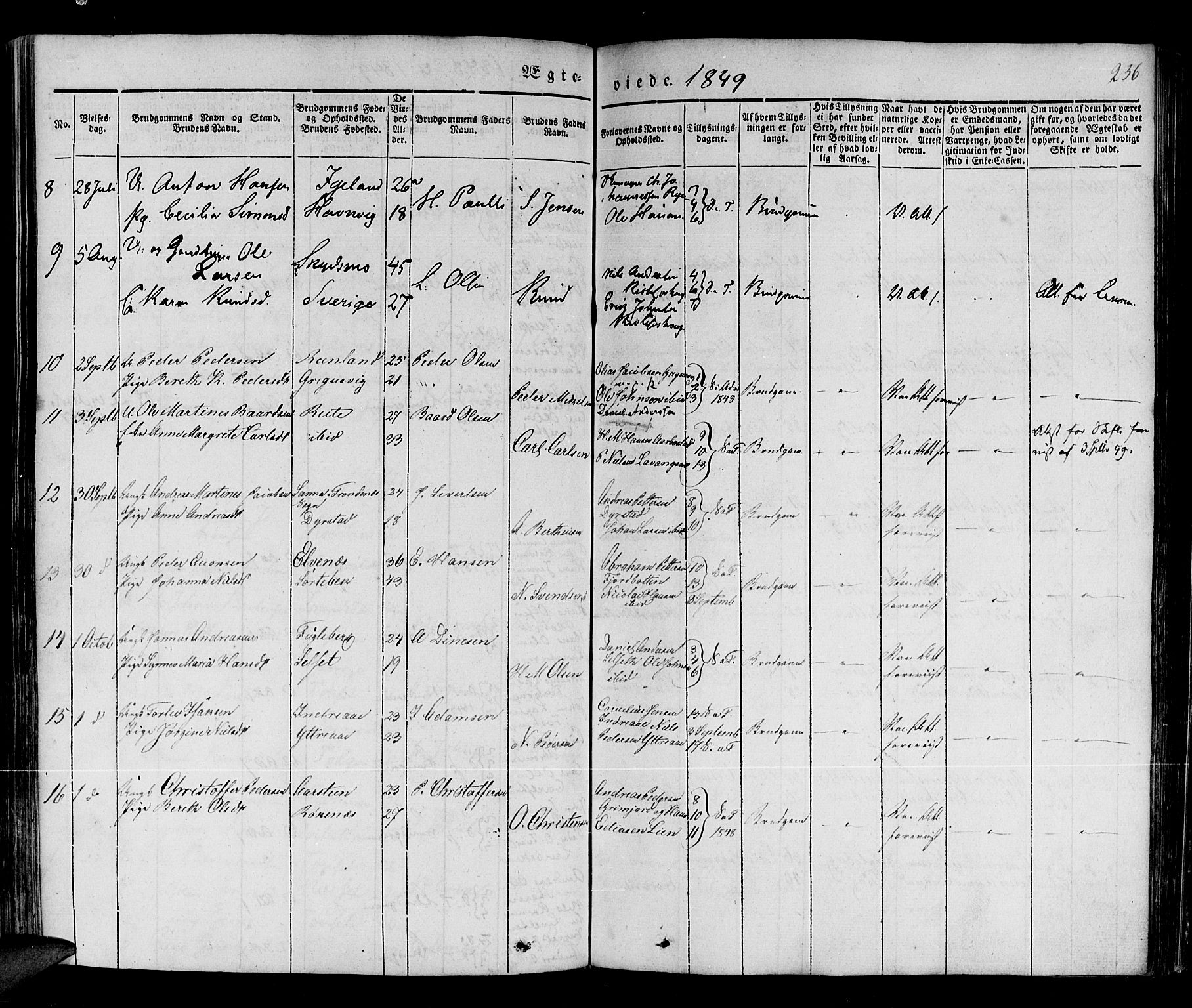 Ibestad sokneprestembete, SATØ/S-0077/H/Ha/Haa/L0006kirke: Parish register (official) no. 6, 1837-1850, p. 236