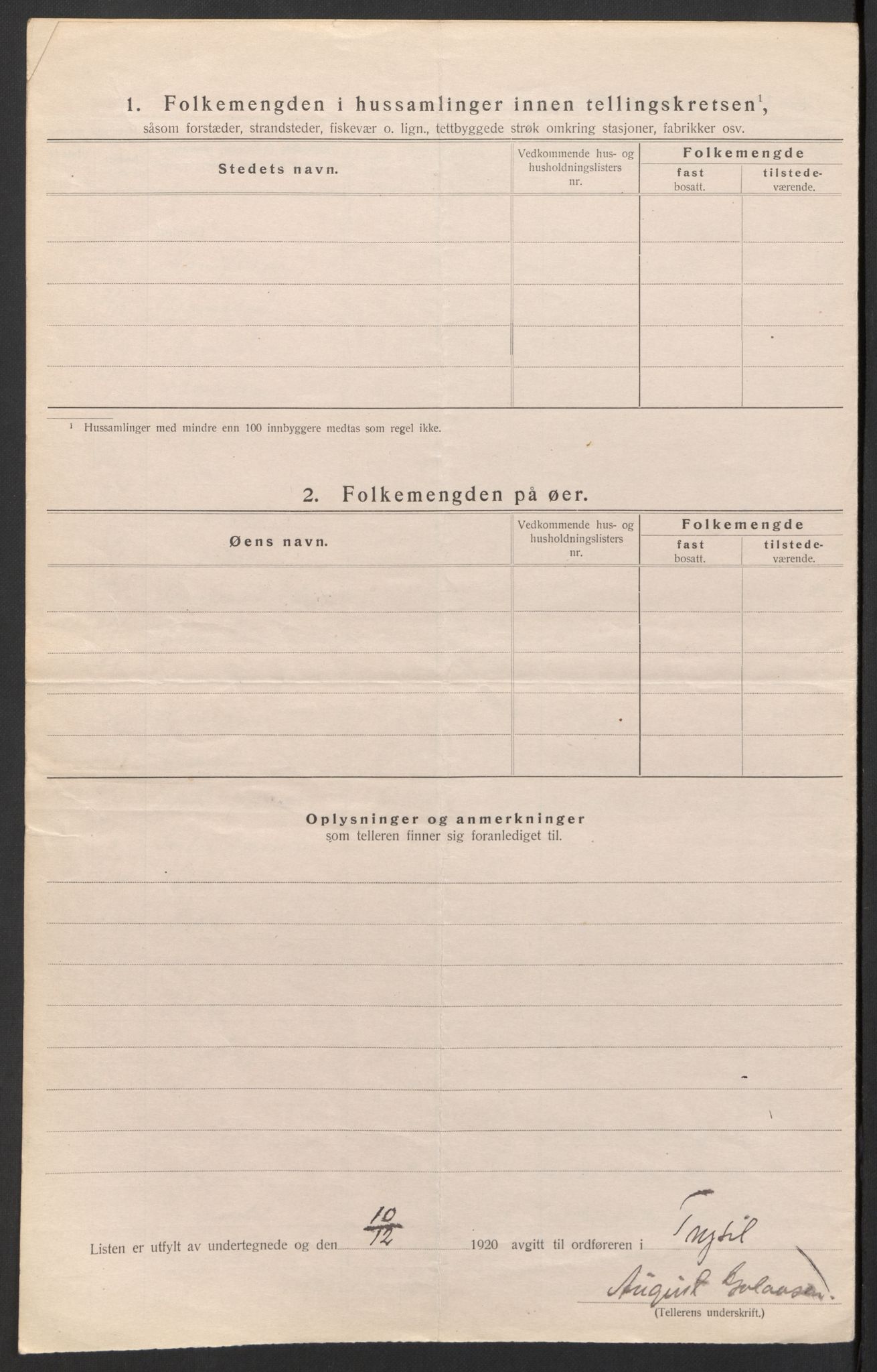 SAH, 1920 census for Trysil, 1920, p. 14