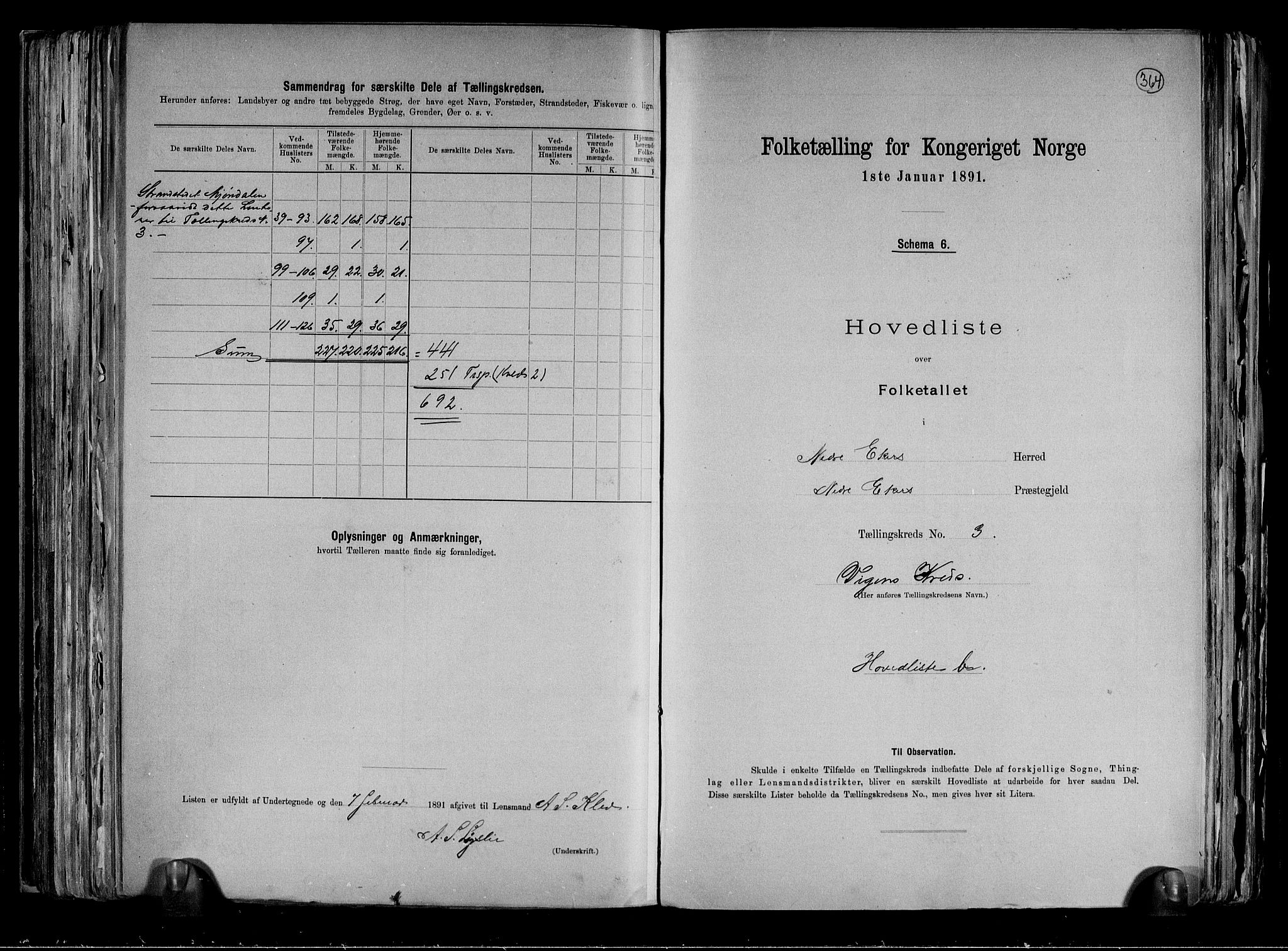 RA, 1891 census for 0625 Nedre Eiker, 1891, p. 11