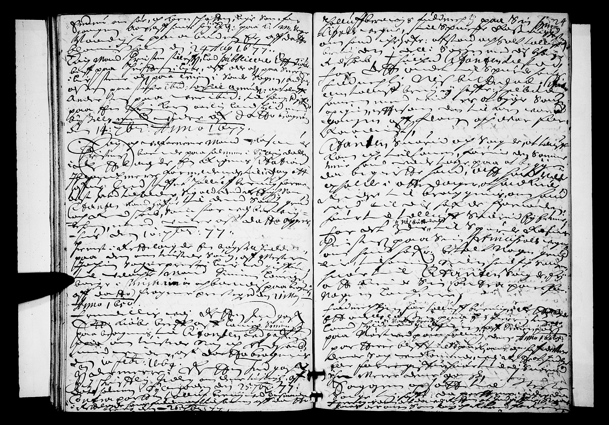 Lier, Røyken og Hurum sorenskriveri, AV/SAKO-A-89/F/Fa/L0018: Tingbok, 1677, p. 24