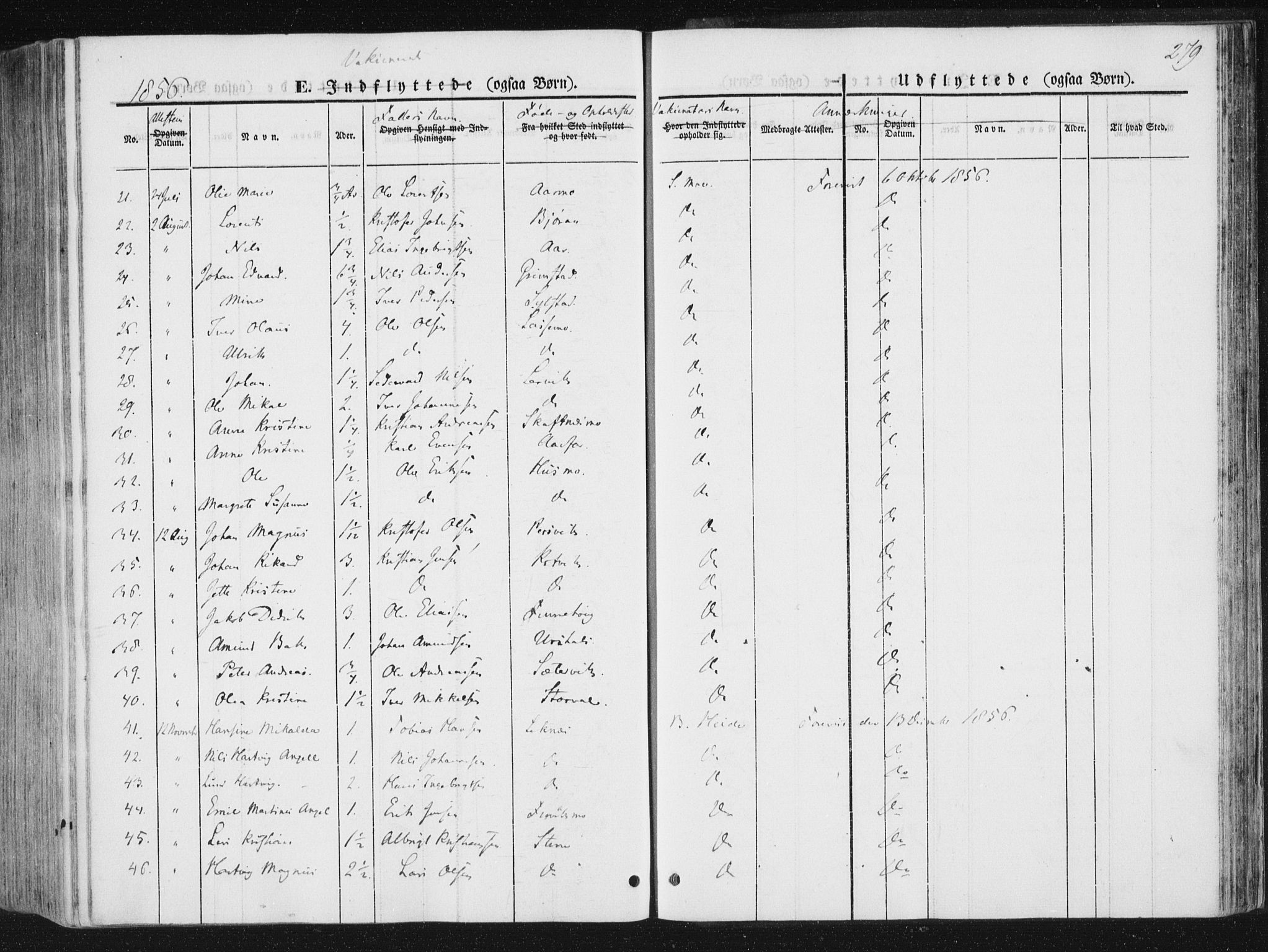 Ministerialprotokoller, klokkerbøker og fødselsregistre - Nord-Trøndelag, SAT/A-1458/780/L0640: Parish register (official) no. 780A05, 1845-1856, p. 279