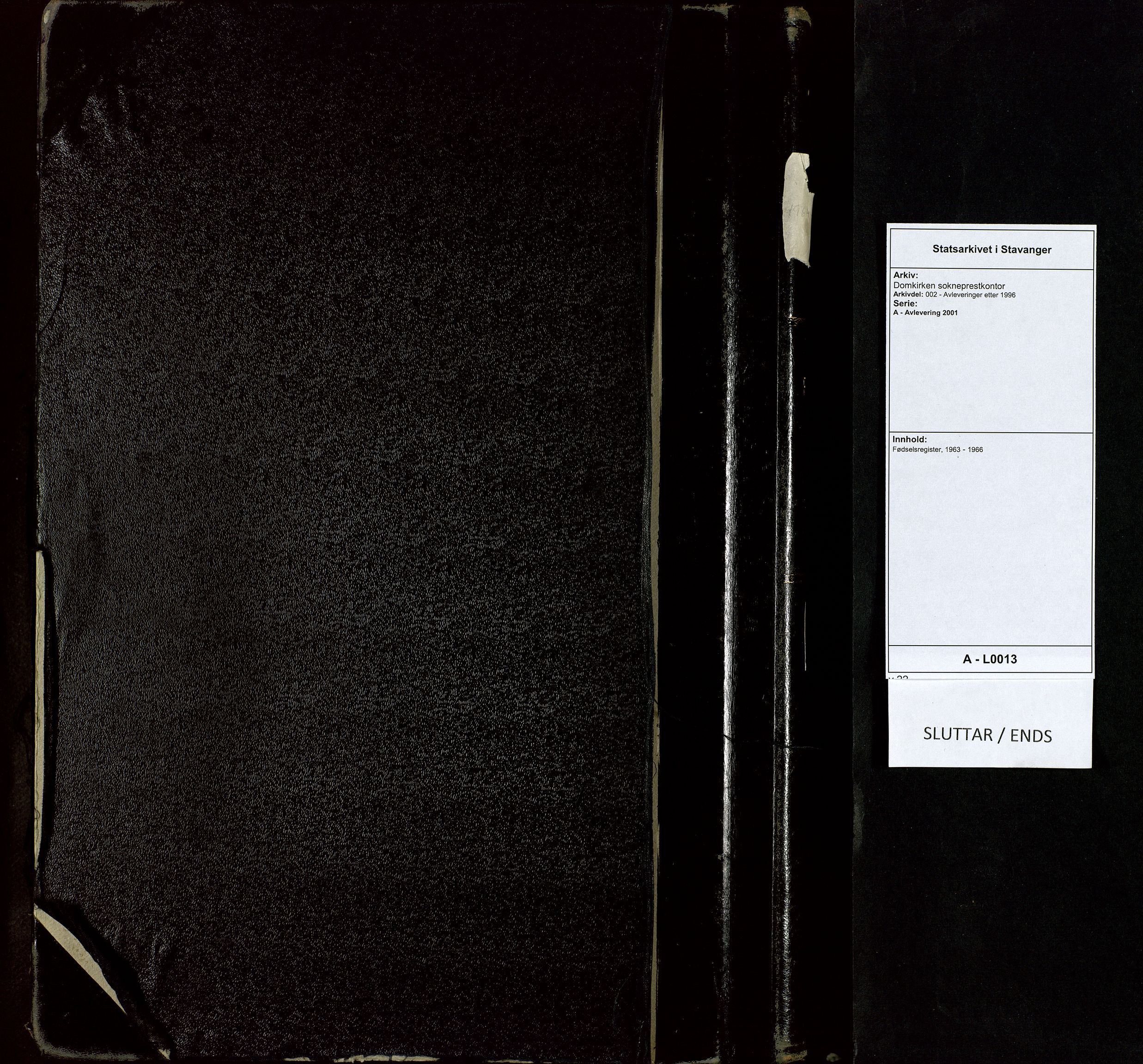 Domkirken sokneprestkontor, AV/SAST-A-101812/002/A/L0013: Birth register no. 13, 1963-1966