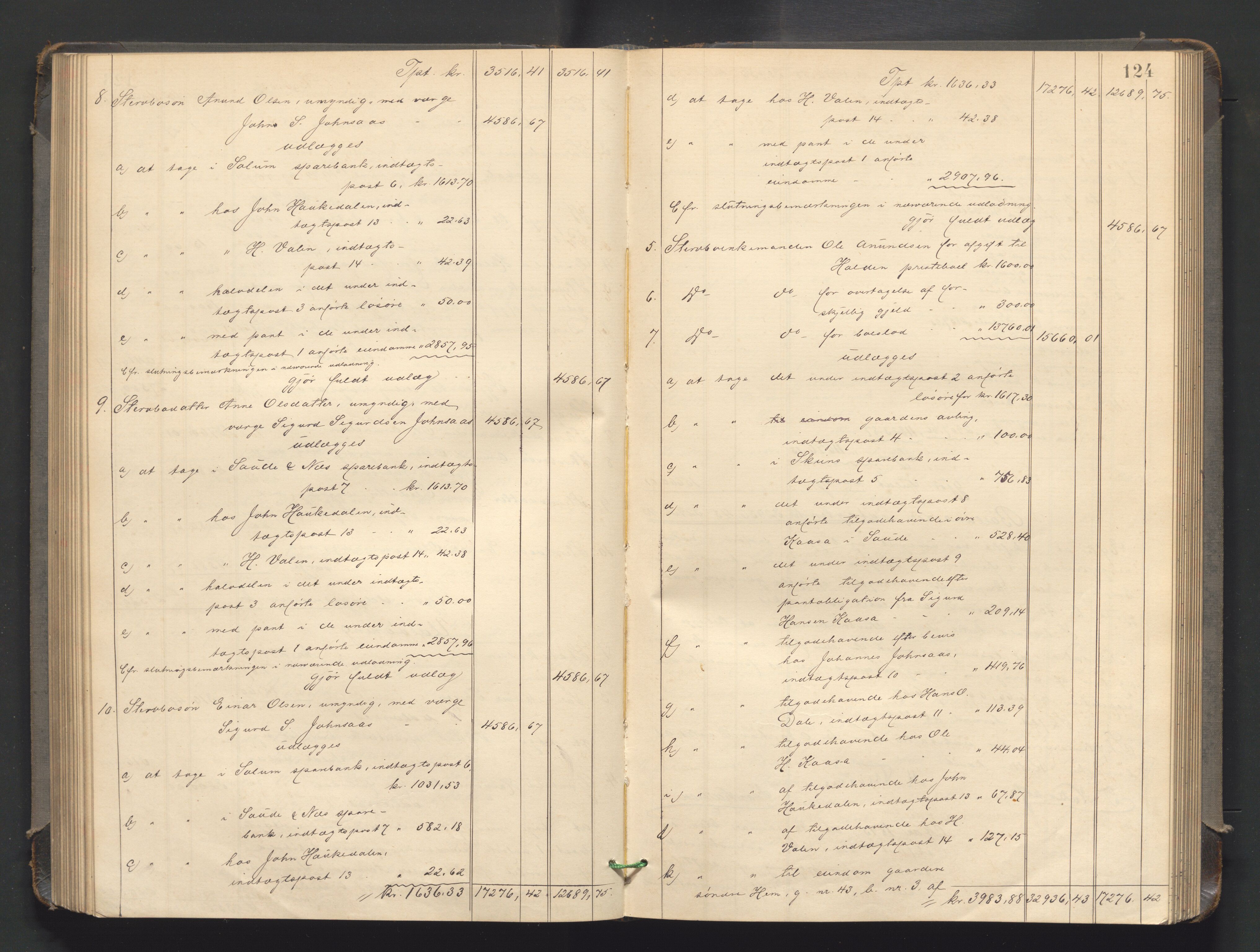 Nedre Telemark sorenskriveri, AV/SAKO-A-135/H/Hb/Hbe/L0004: Skifteutlodningsprotokoll, 1892-1898, p. 123b-124a