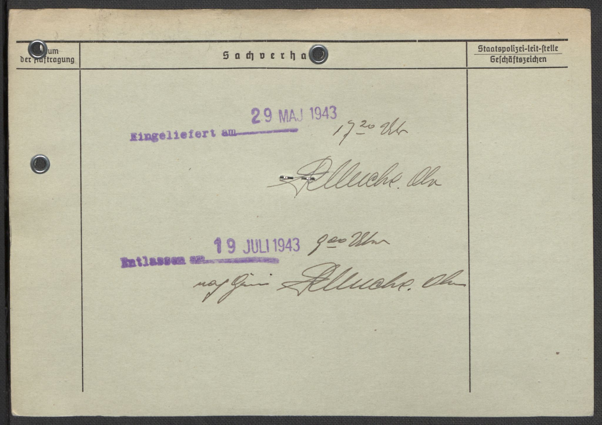 Befehlshaber der Sicherheitspolizei und des SD, AV/RA-RAFA-5969/E/Ea/Eaa/L0002: Register over norske fanger i Møllergata 19: Bj-Eng, 1940-1945, p. 576