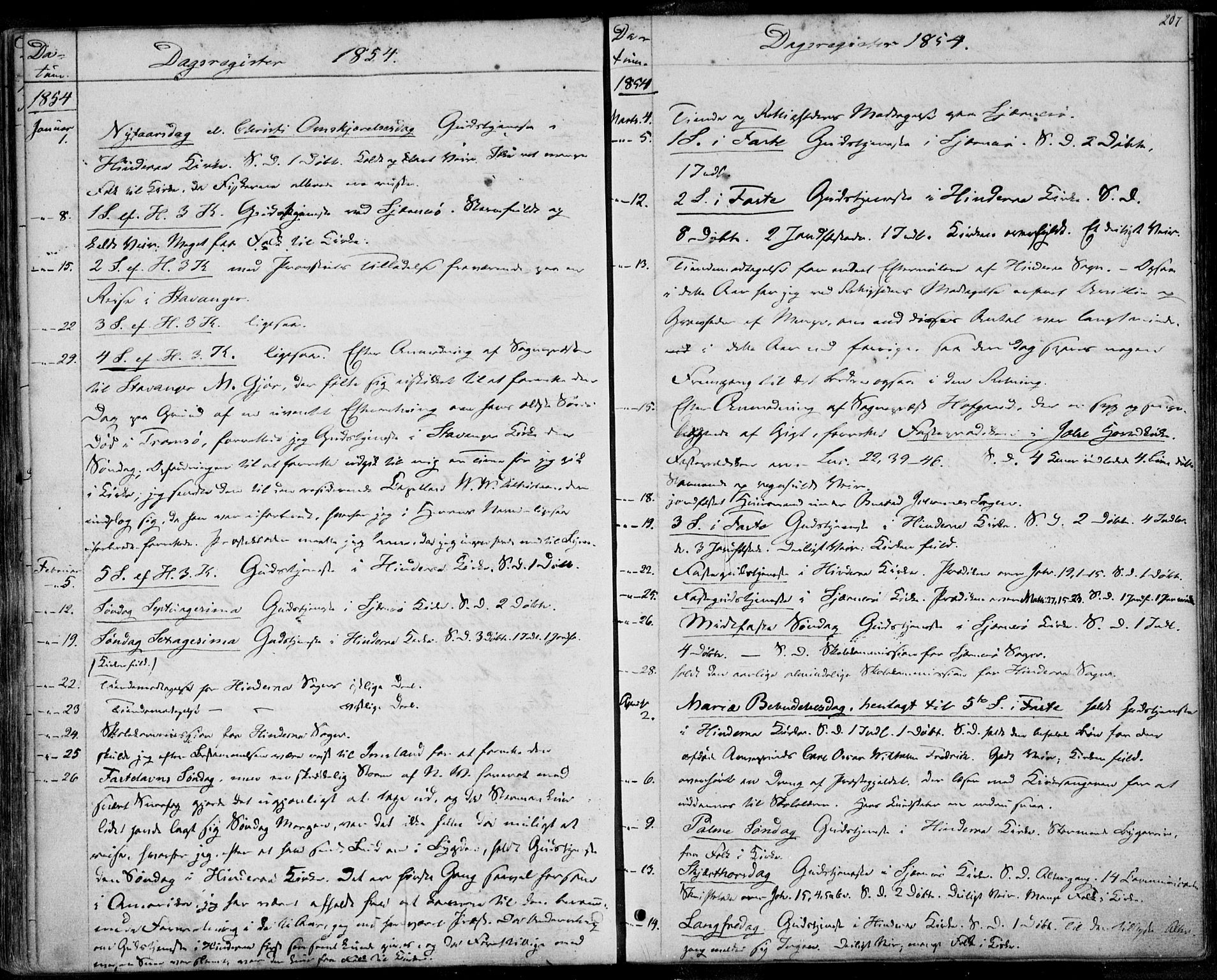 Nedstrand sokneprestkontor, SAST/A-101841/01/IV: Parish register (official) no. A 8, 1839-1860, p. 207