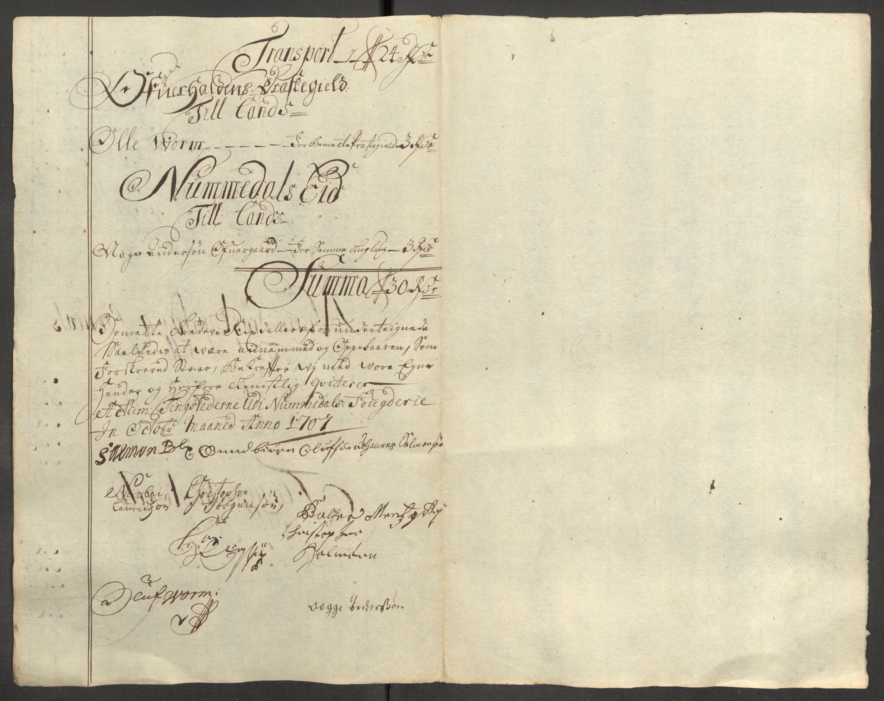 Rentekammeret inntil 1814, Reviderte regnskaper, Fogderegnskap, RA/EA-4092/R64/L4430: Fogderegnskap Namdal, 1707-1708, p. 173