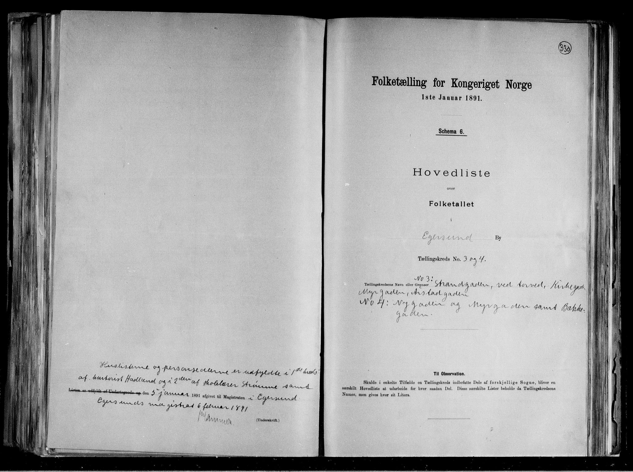 RA, 1891 census for 1101 Egersund, 1891, p. 7