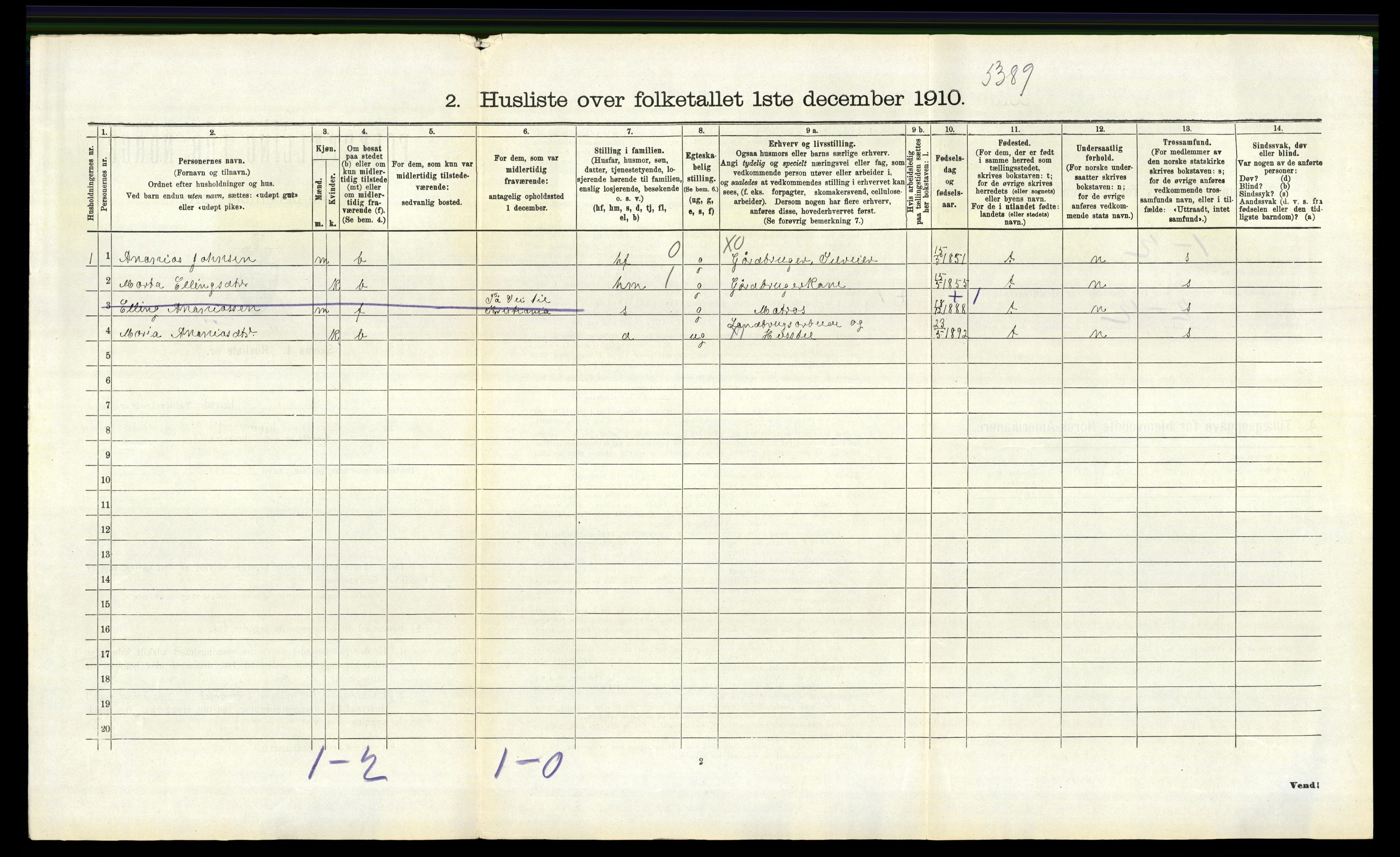 RA, 1910 census for Manger, 1910, p. 1330