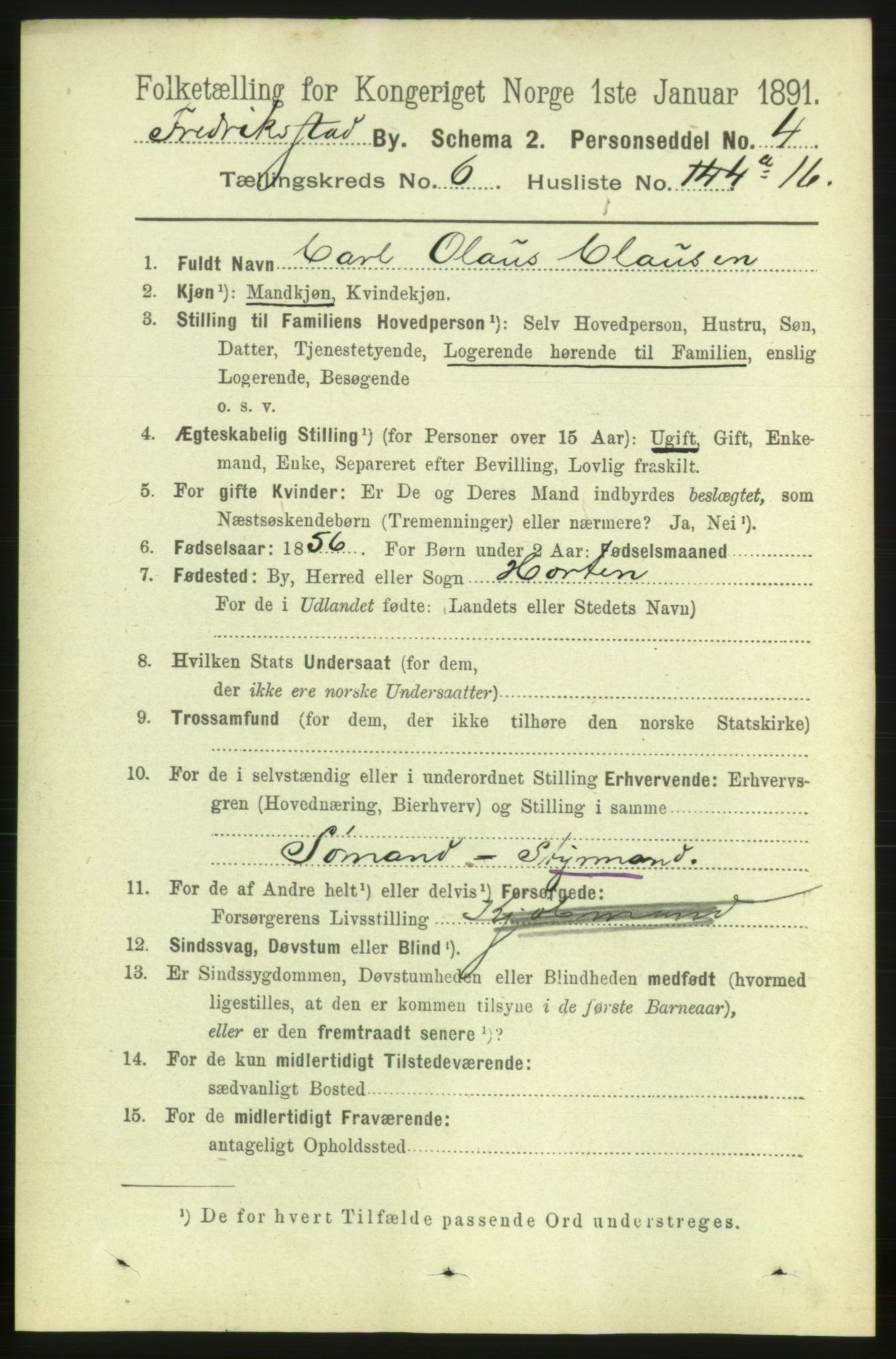 RA, 1891 census for 0103 Fredrikstad, 1891, p. 7798