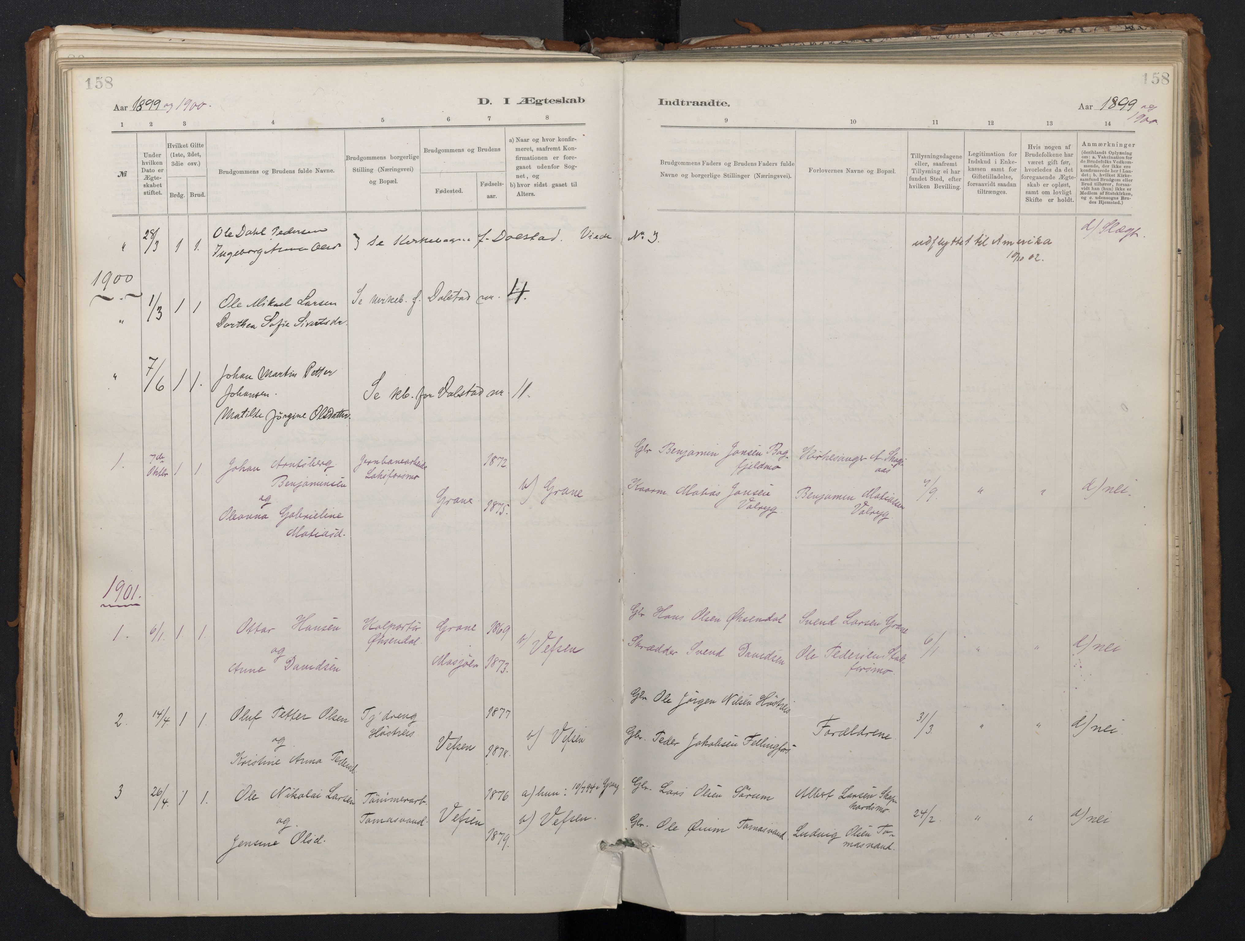Ministerialprotokoller, klokkerbøker og fødselsregistre - Nordland, SAT/A-1459/824/L0338: Parish register (official) no. 824A01, 1880-1915, p. 158