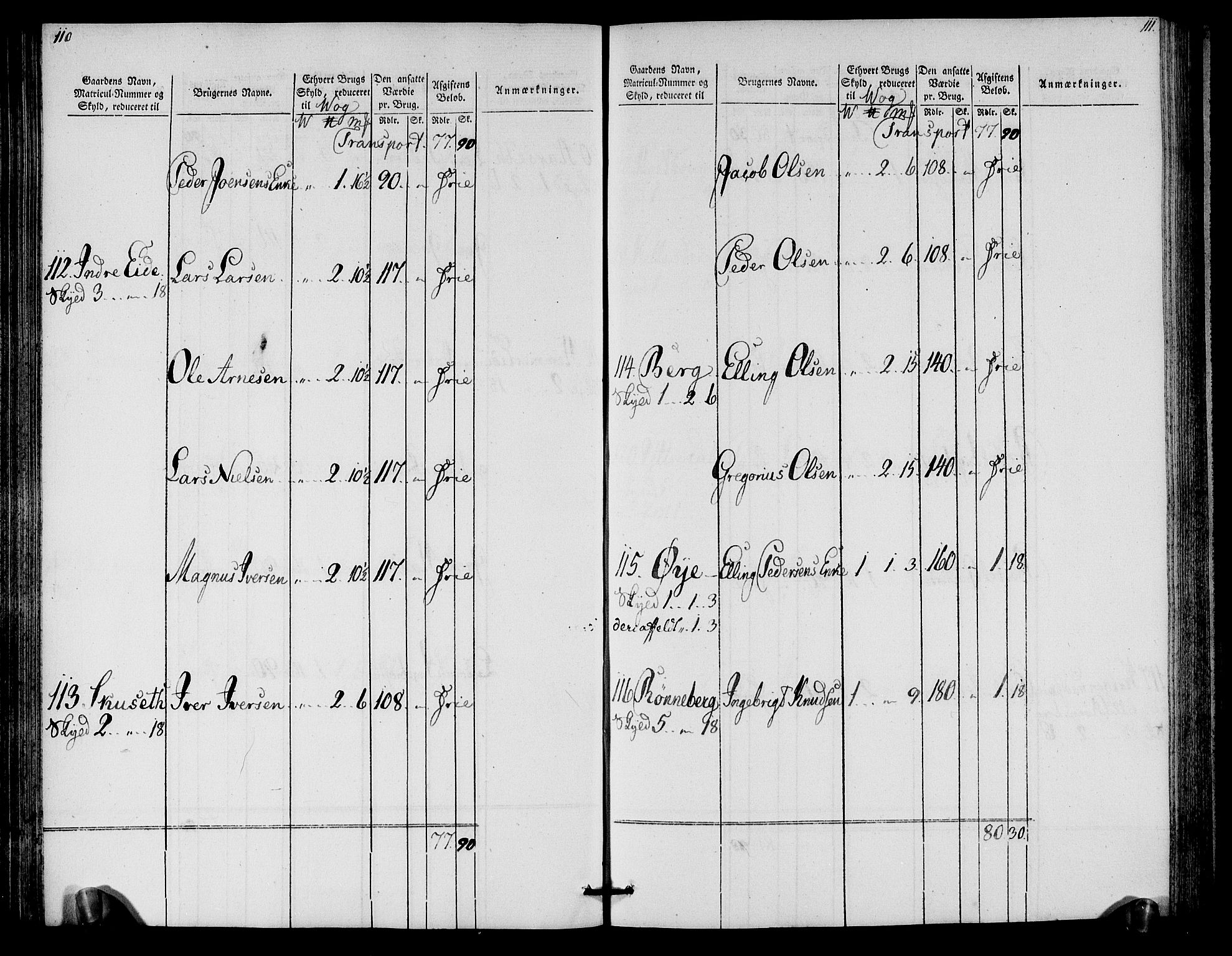 Rentekammeret inntil 1814, Realistisk ordnet avdeling, AV/RA-EA-4070/N/Ne/Nea/L0125a: Sunnmøre fogderi. Oppebørselsregister for fogderiets nordre del, 1803, p. 57