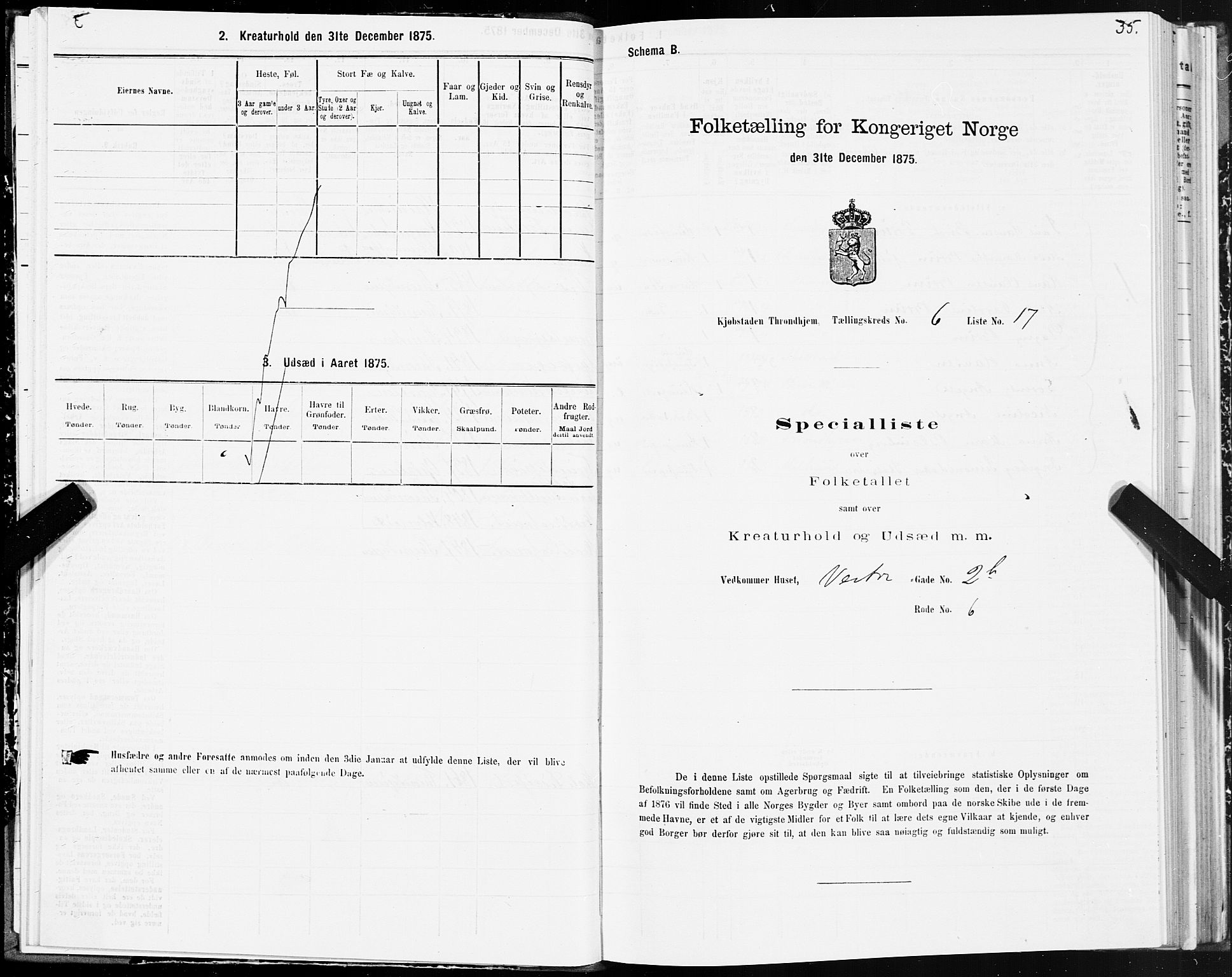 SAT, 1875 census for 1601 Trondheim, 1875, p. 4035