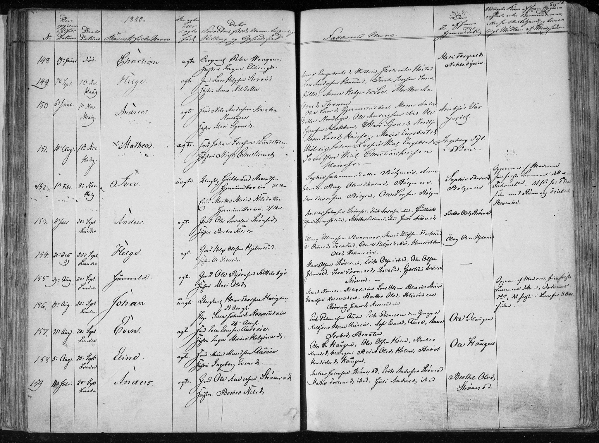 Norderhov kirkebøker, AV/SAKO-A-237/F/Fa/L0010: Parish register (official) no. 10, 1837-1847, p. 56