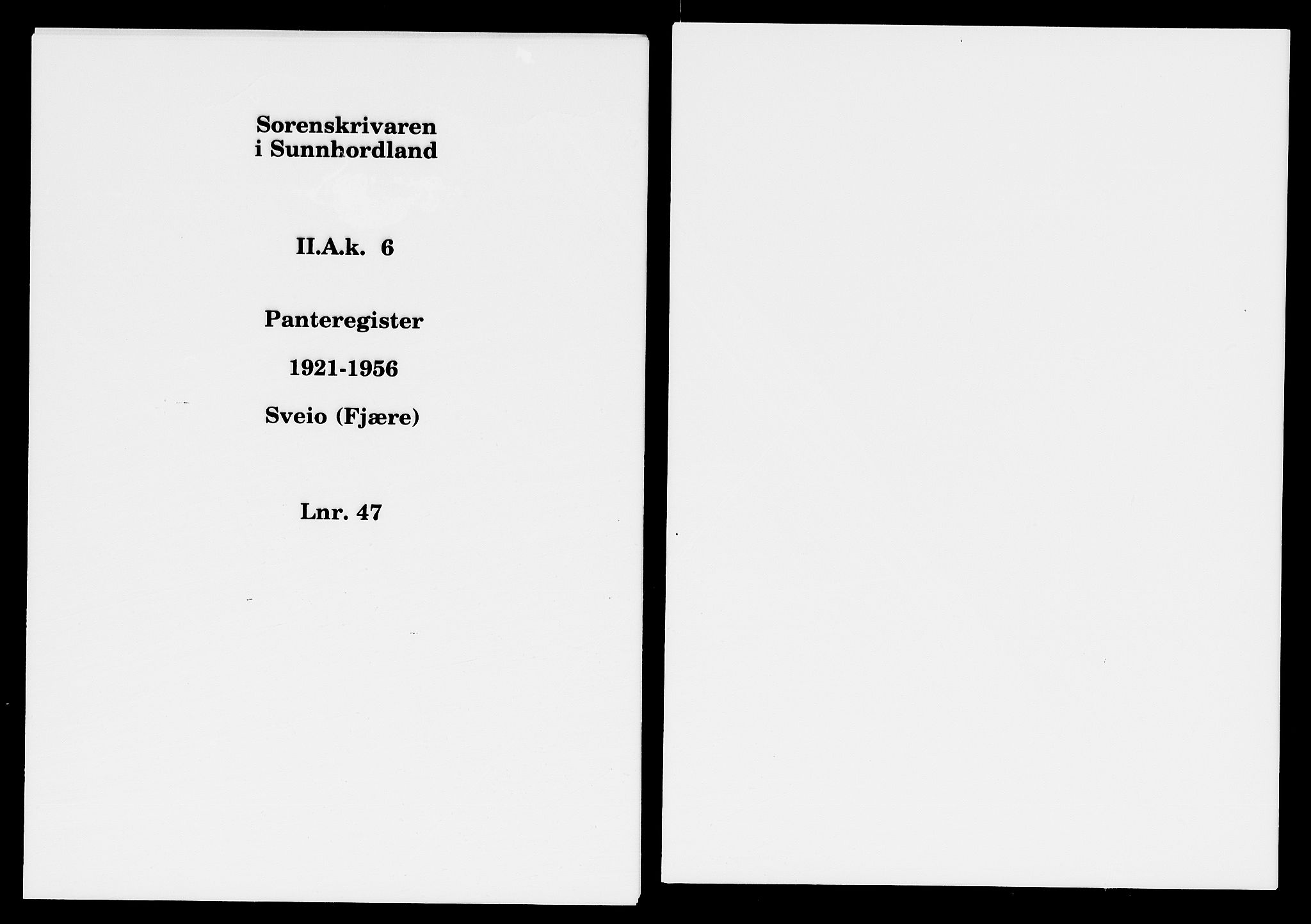 Sunnhordland sorenskrivar, SAB/A-2401/1/G/Ga/Gak/L0006: Mortgage register no. II.A.k.6, 1921-1956