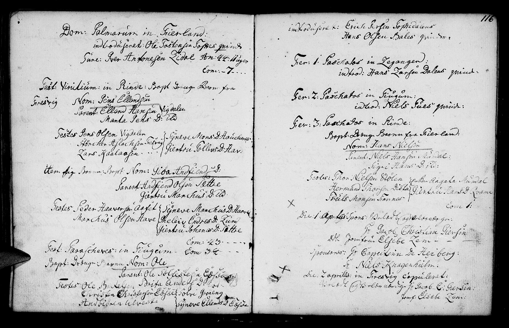 Leikanger sokneprestembete, SAB/A-81001: Parish register (official) no. A 3, 1756-1770, p. 116