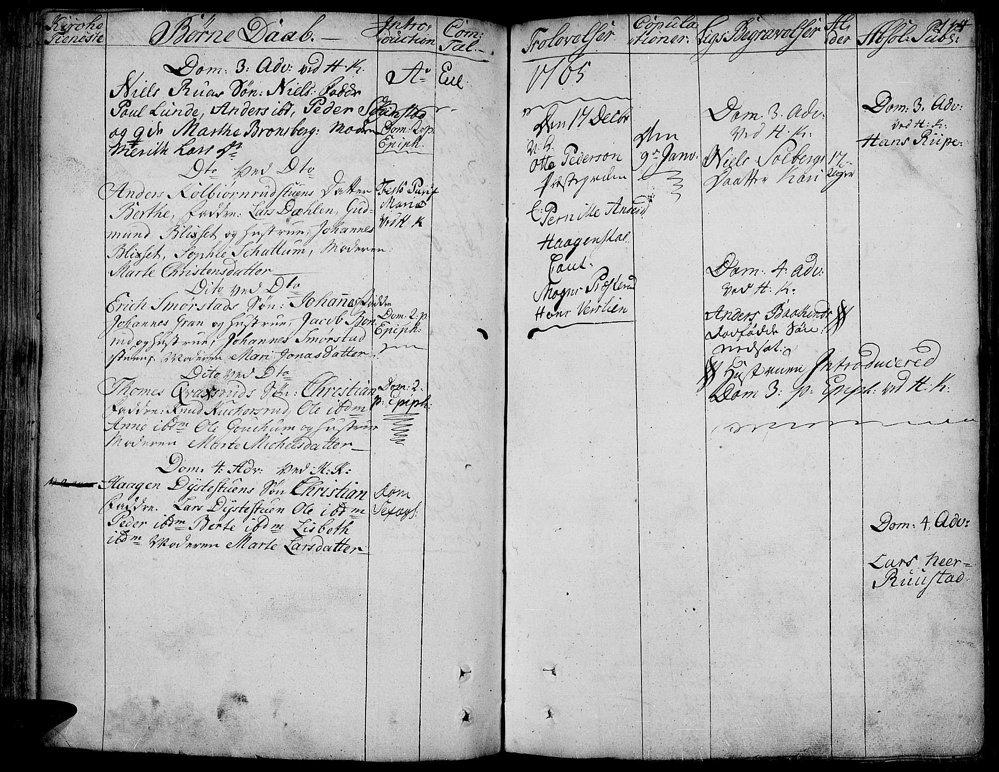 Toten prestekontor, AV/SAH-PREST-102/H/Ha/Haa/L0005: Parish register (official) no. 5, 1761-1772, p. 114