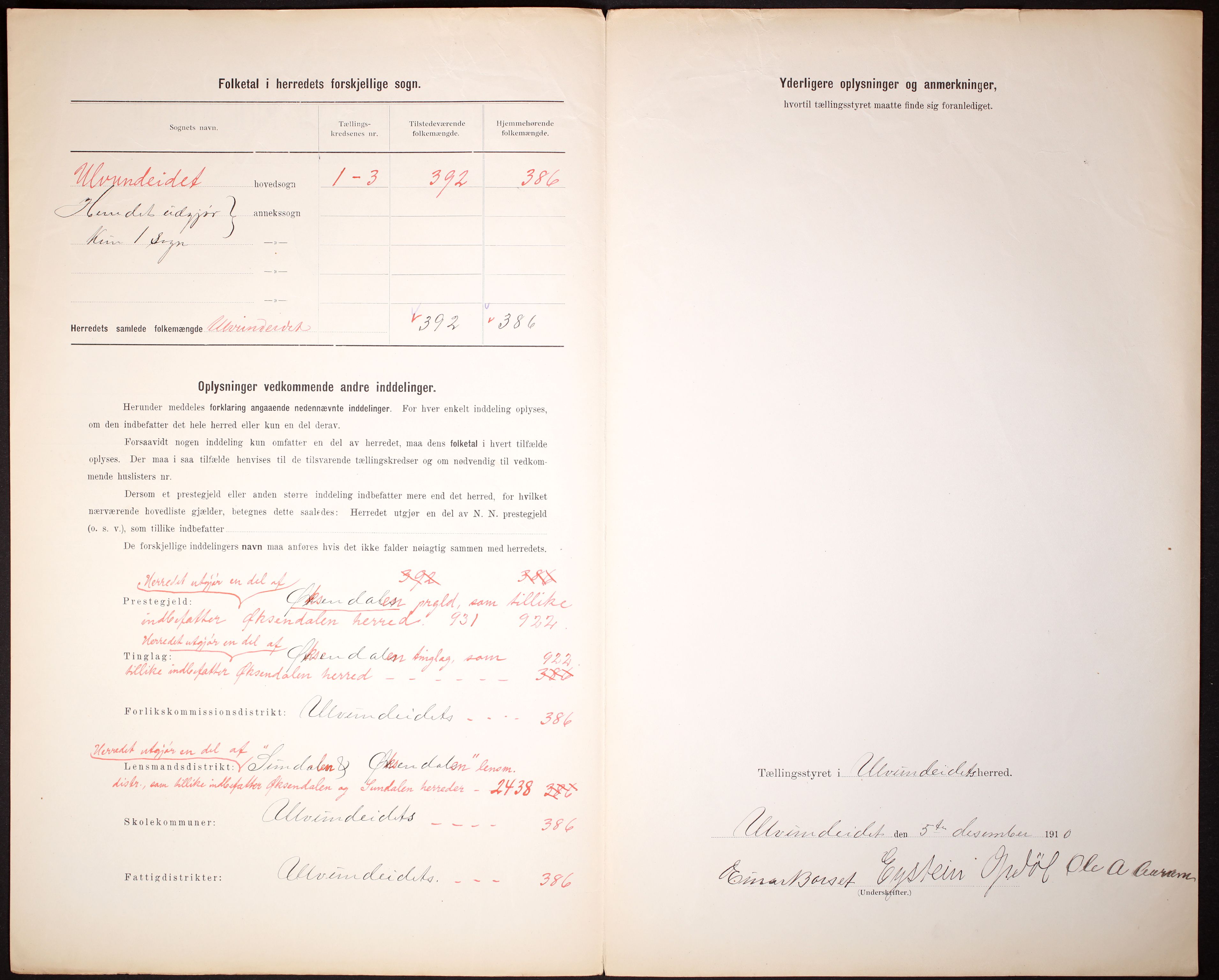 RA, 1910 census for Ålvundeid, 1910, p. 3