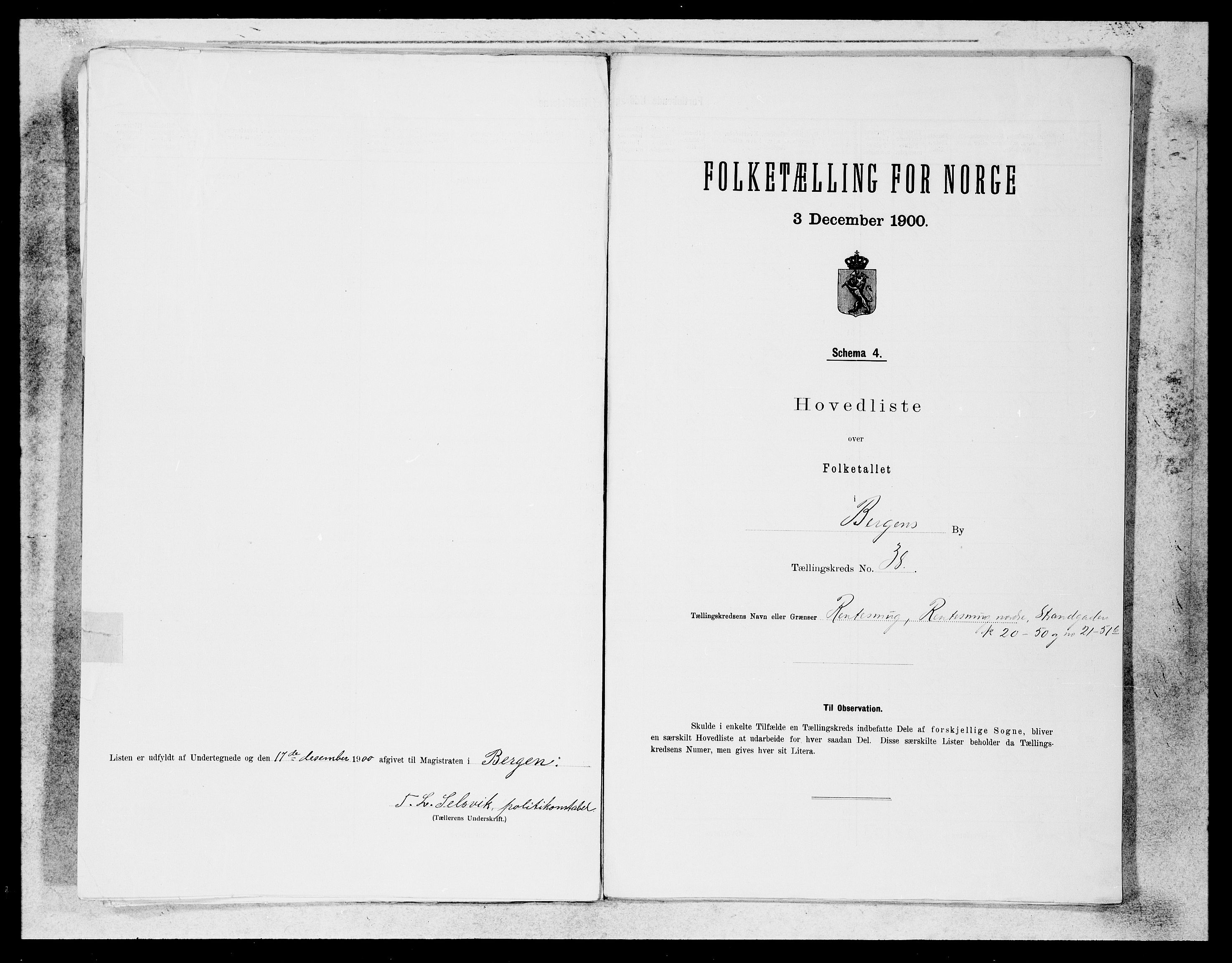 SAB, 1900 census for Bergen, 1900, p. 76