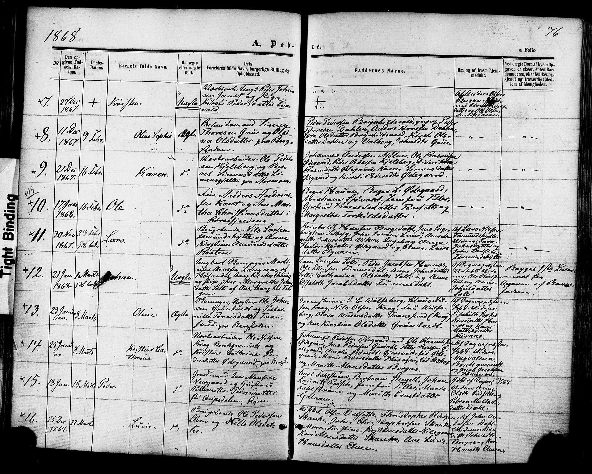 Ministerialprotokoller, klokkerbøker og fødselsregistre - Sør-Trøndelag, SAT/A-1456/681/L0932: Parish register (official) no. 681A10, 1860-1878, p. 76