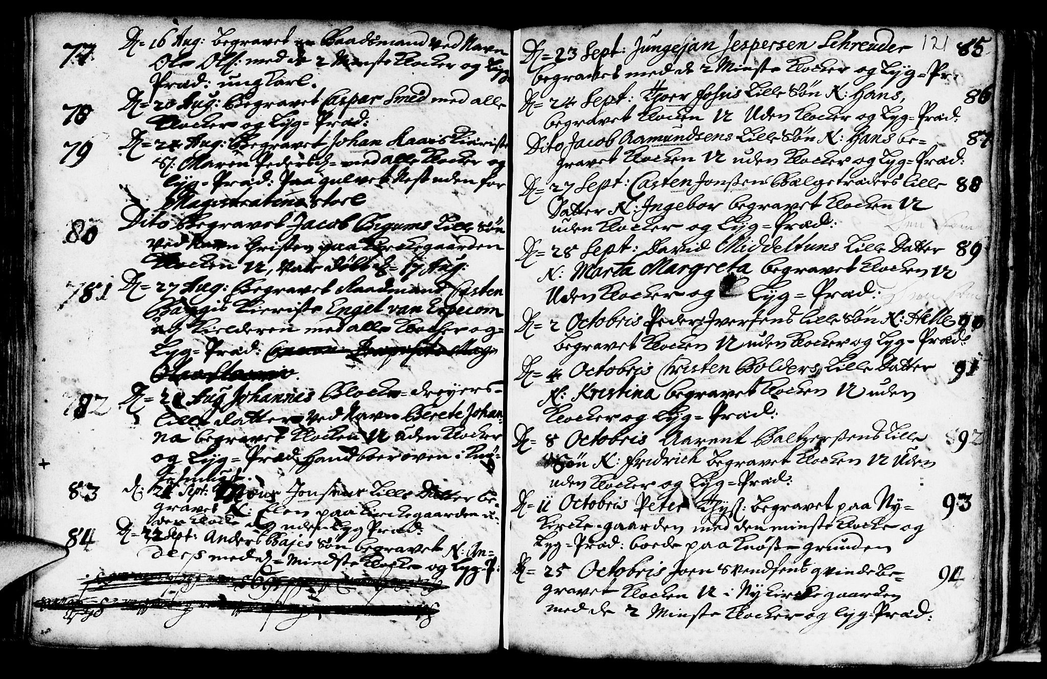 Nykirken Sokneprestembete, AV/SAB-A-77101/H/Haa/L0009: Parish register (official) no. A 9, 1689-1759, p. 121