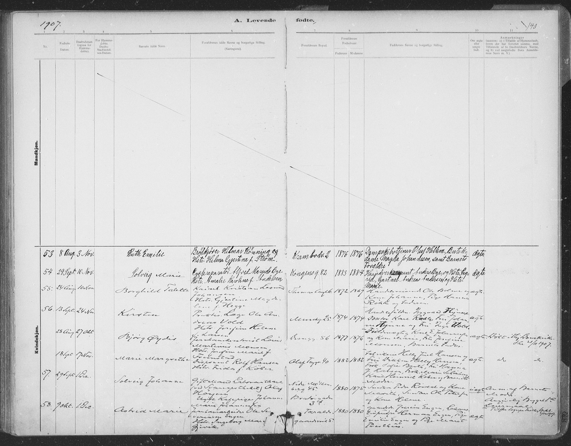 Ministerialprotokoller, klokkerbøker og fødselsregistre - Sør-Trøndelag, SAT/A-1456/602/L0122: Parish register (official) no. 602A20, 1892-1908, p. 140