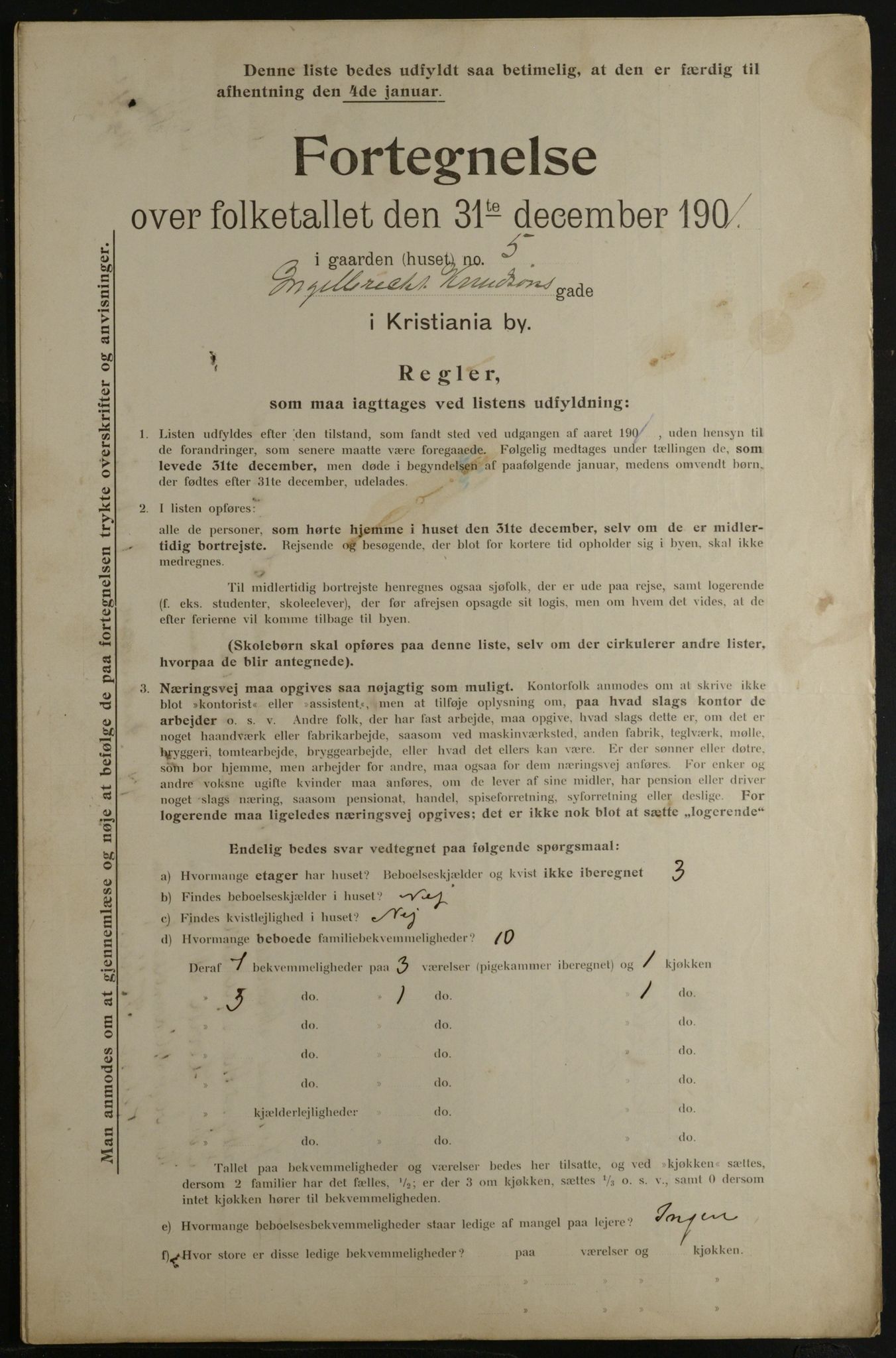 OBA, Municipal Census 1901 for Kristiania, 1901, p. 6895