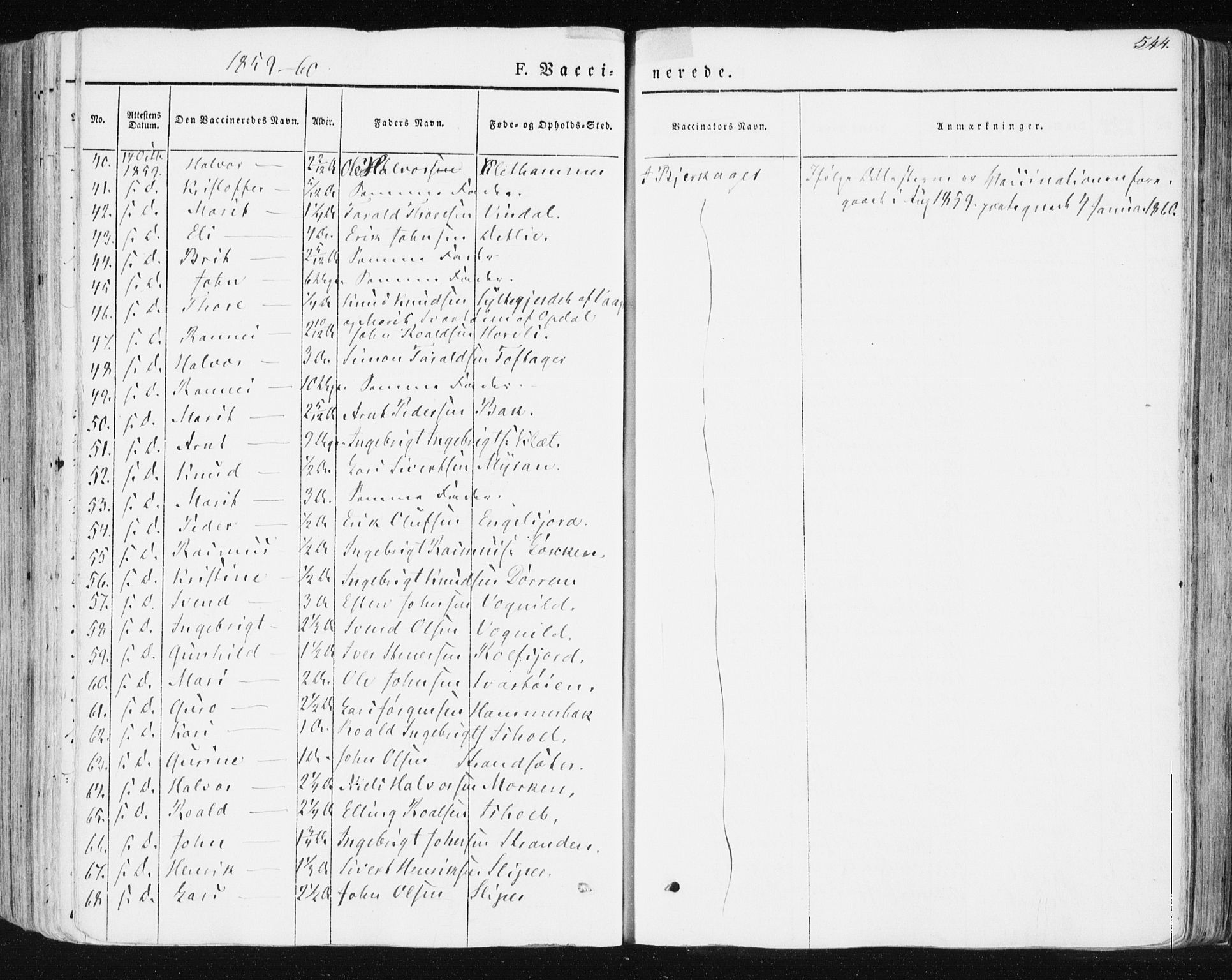 Ministerialprotokoller, klokkerbøker og fødselsregistre - Sør-Trøndelag, AV/SAT-A-1456/678/L0899: Parish register (official) no. 678A08, 1848-1872, p. 544