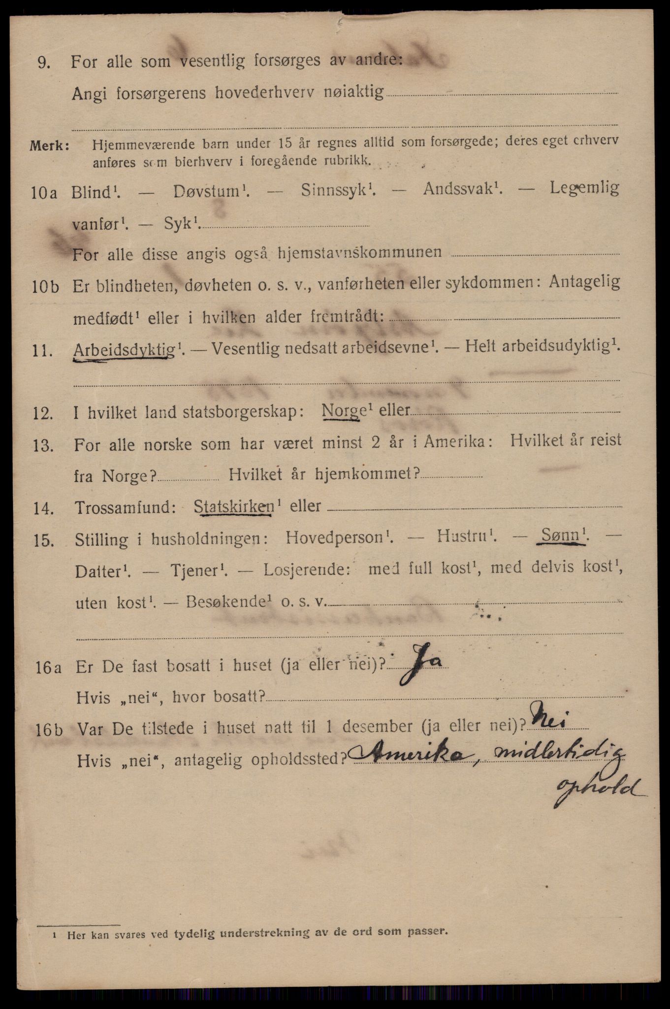 SAT, 1920 census for Trondheim, 1920, p. 99241