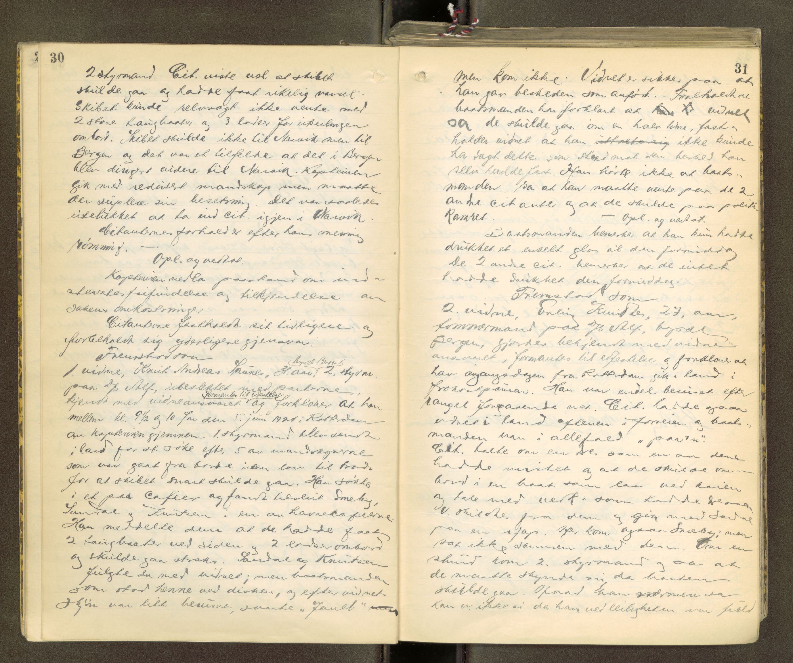 Narvik sorenskriveri, AV/SAT-A-0002/1/1/1B/L0008: Ekstrarettsprotokoll VII, 1924-1931, p. 30-31
