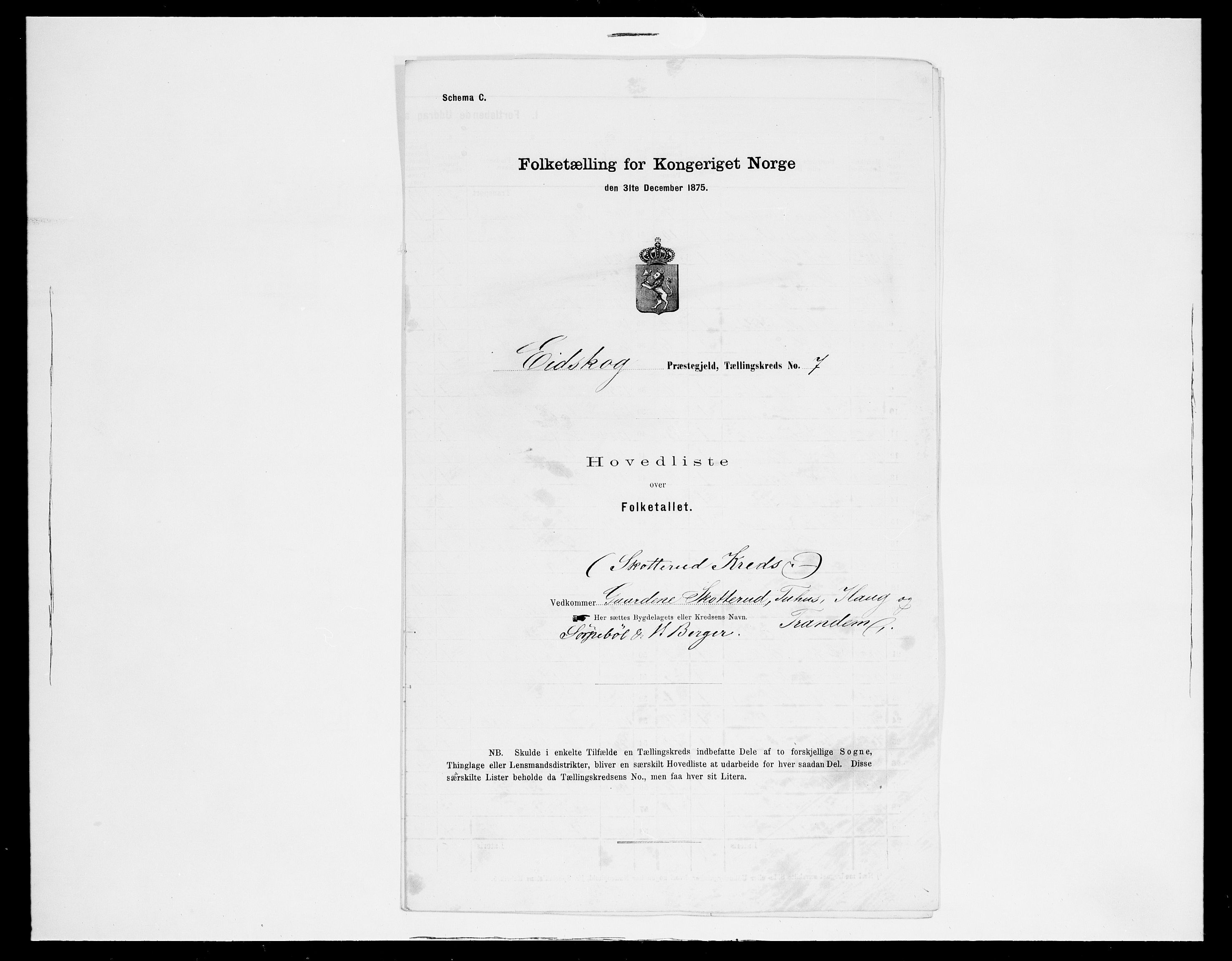 SAH, 1875 census for 0420P Eidskog, 1875, p. 41