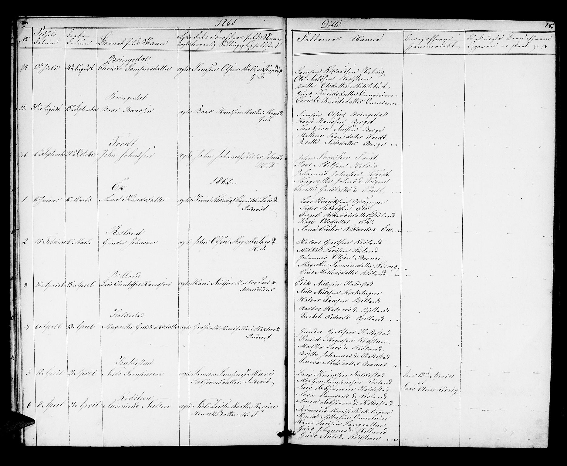 Husnes Sokneprestembete, AV/SAB-A-75901/H/Hab: Parish register (copy) no. A 1, 1856-1880, p. 18