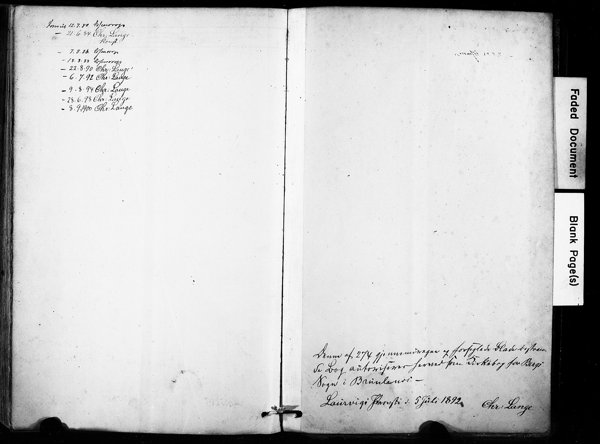 Brunlanes kirkebøker, SAKO/A-342/F/Fb/L0001: Parish register (official) no. II 1, 1878-1899