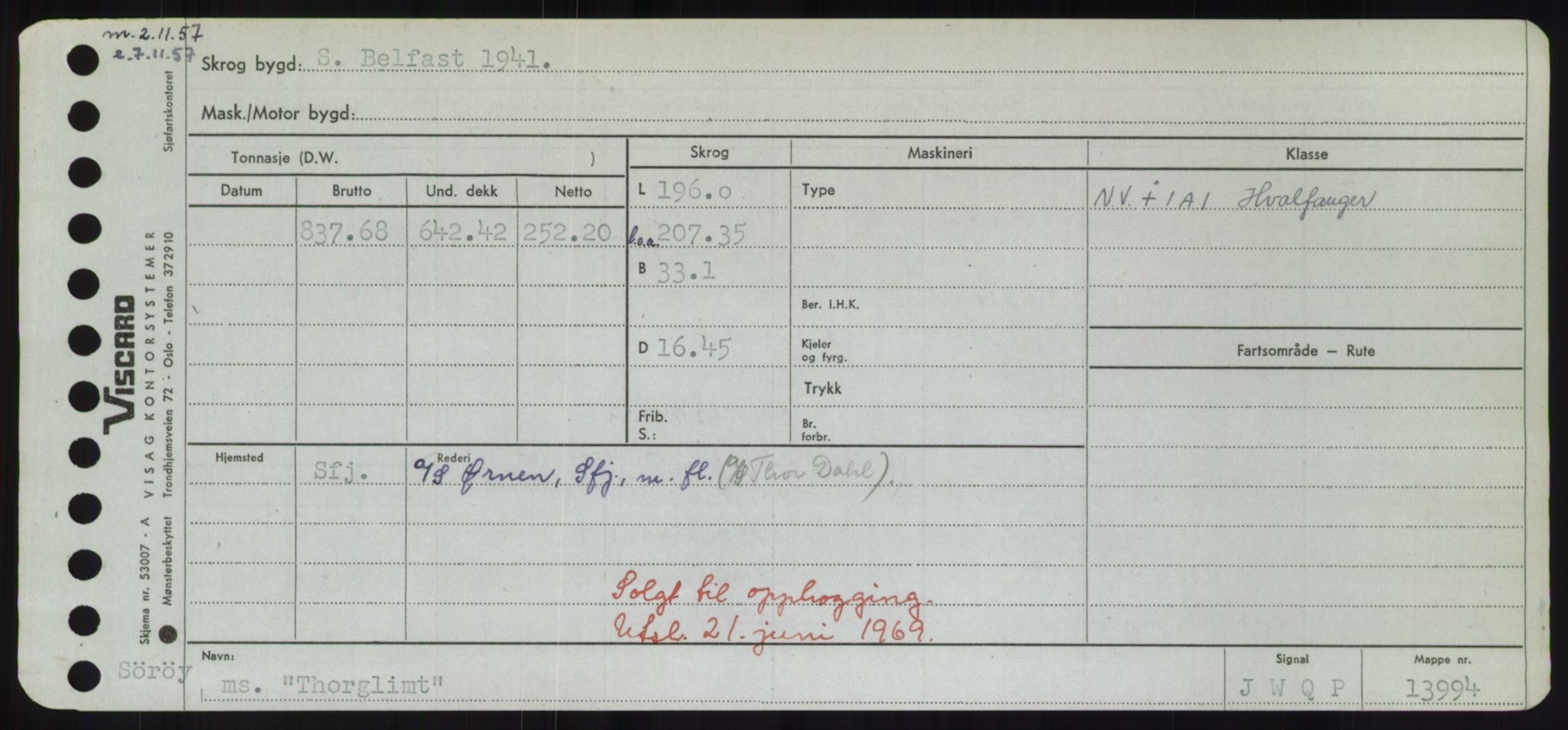 Sjøfartsdirektoratet med forløpere, Skipsmålingen, RA/S-1627/H/Hd/L0038: Fartøy, T-Th, p. 683